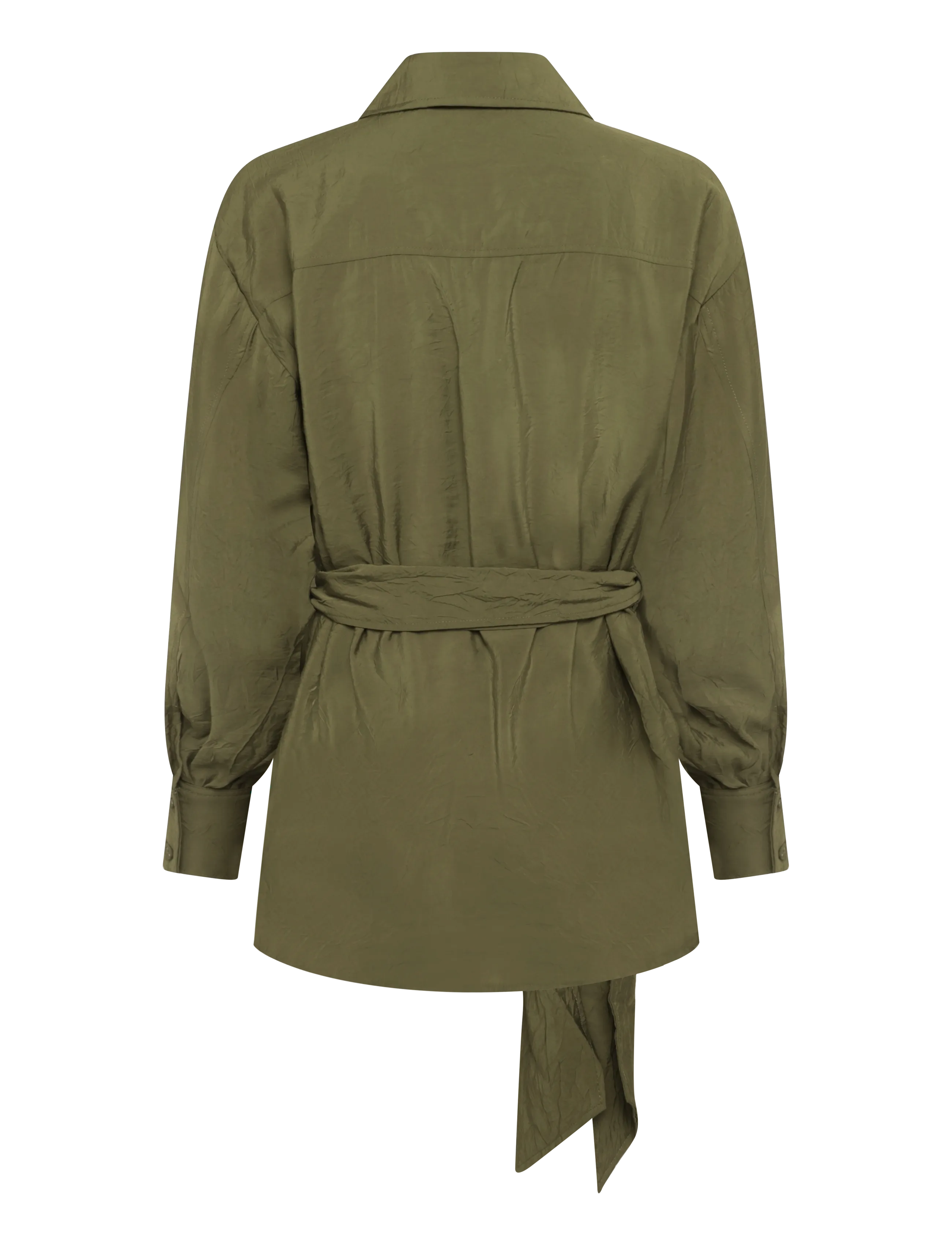 NORR - Moa LS shirt - långärmade skjortor - olive - 1