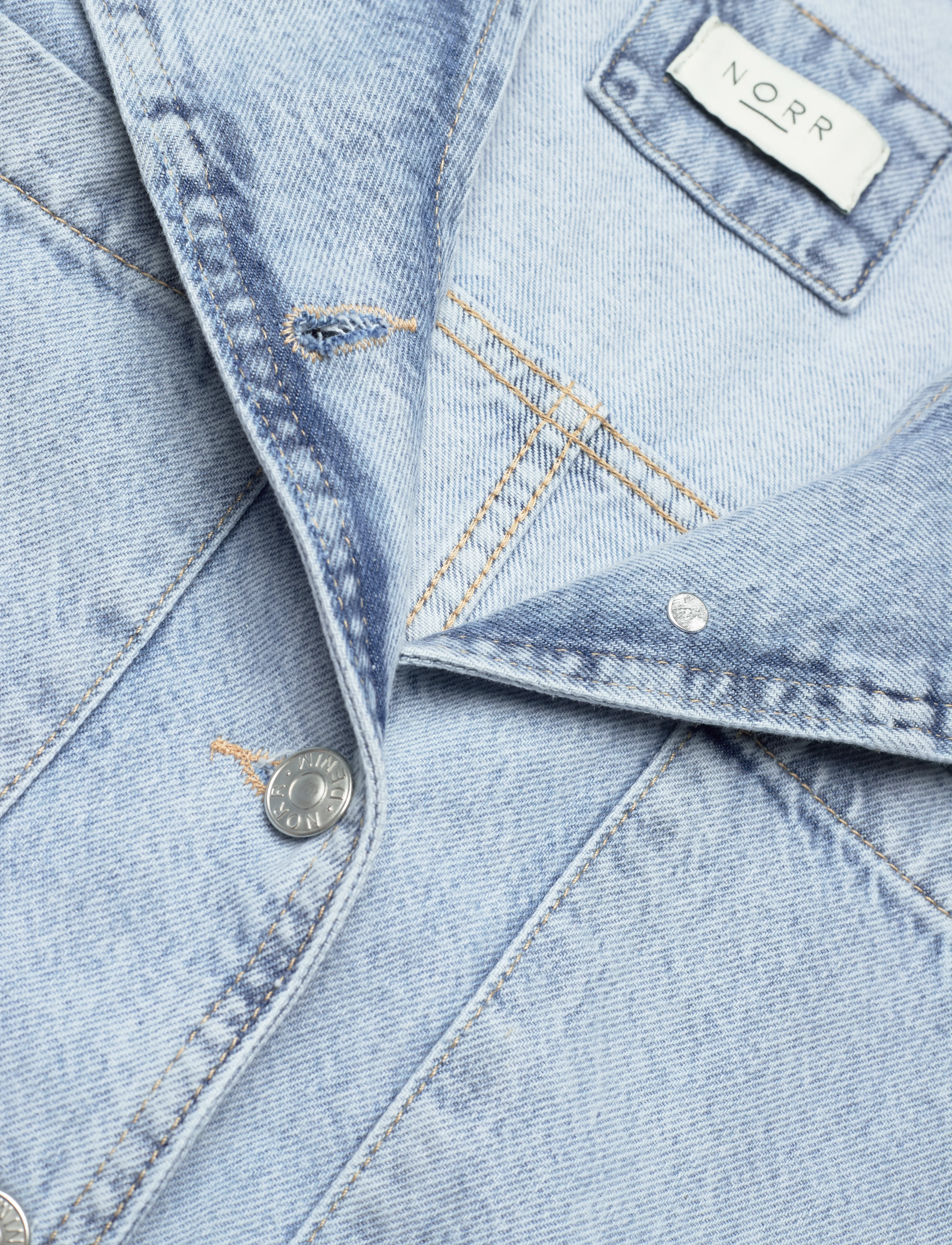 NORR - Ninni denim jacket - frühlingsjacken - blue light wash - 5