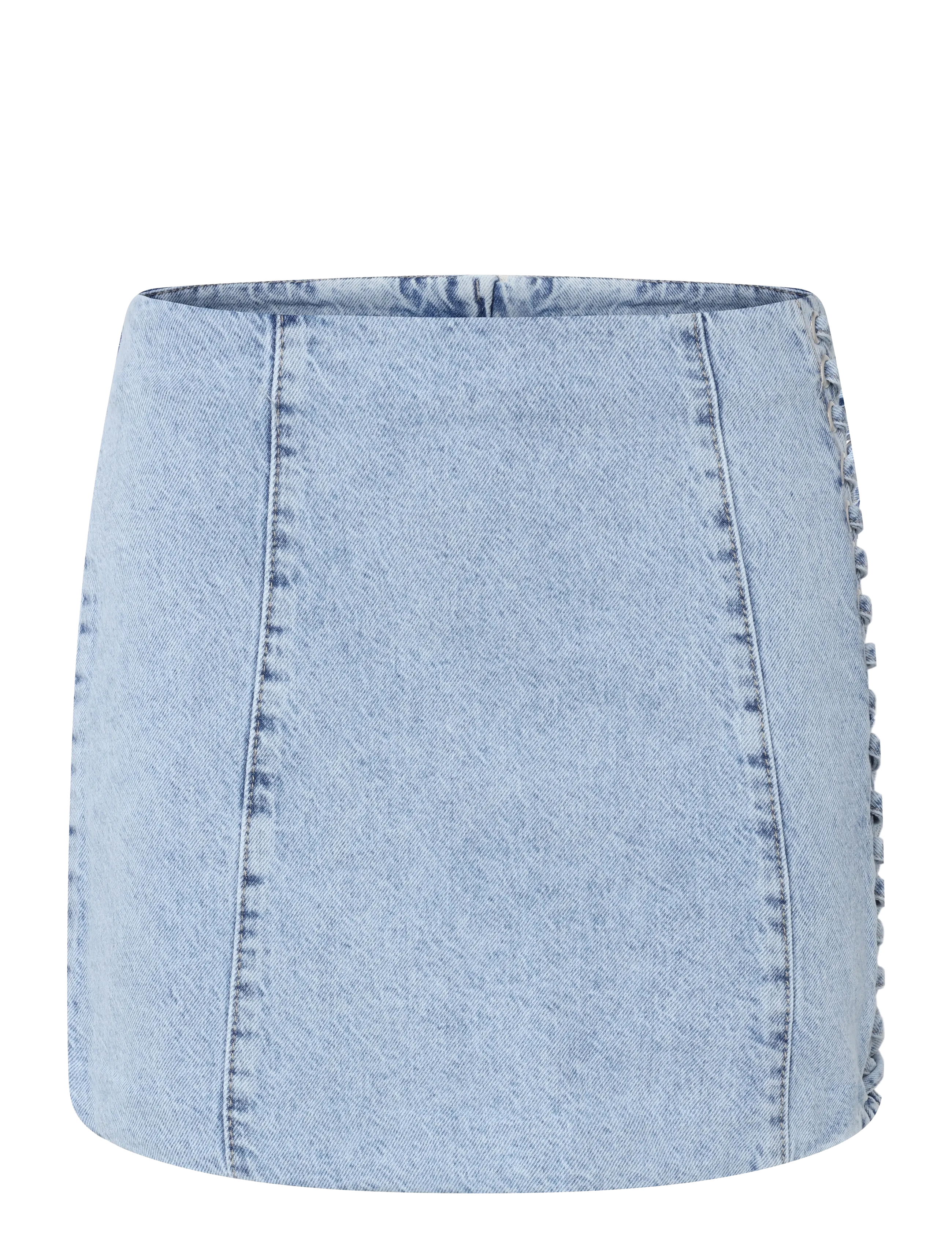 NORR Ninni lace denim skirt - Denim skirts - BLUE LIGHT WASH / blue