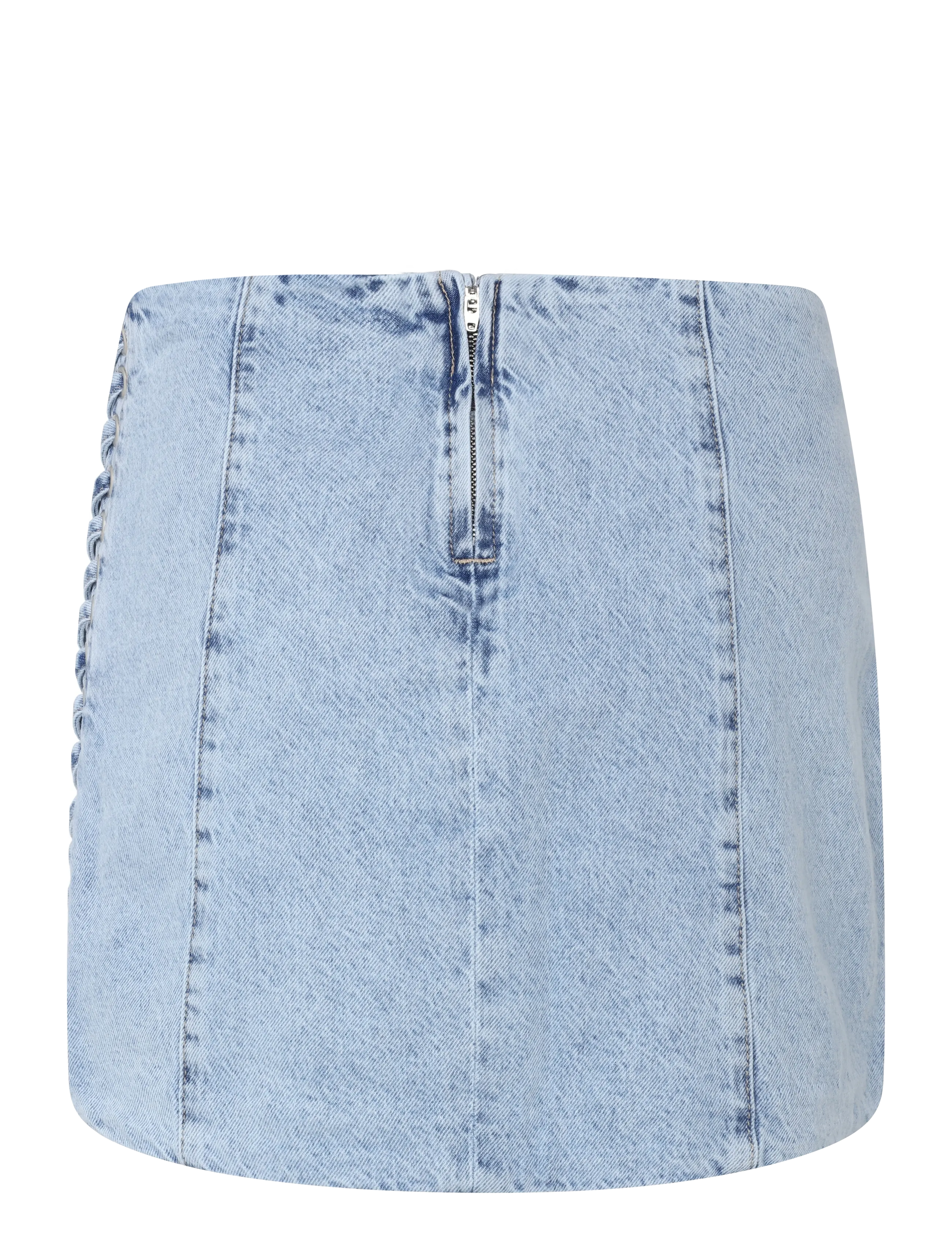 NORR - Ninni lace denim skirt - denim skirts - blue light wash - 1