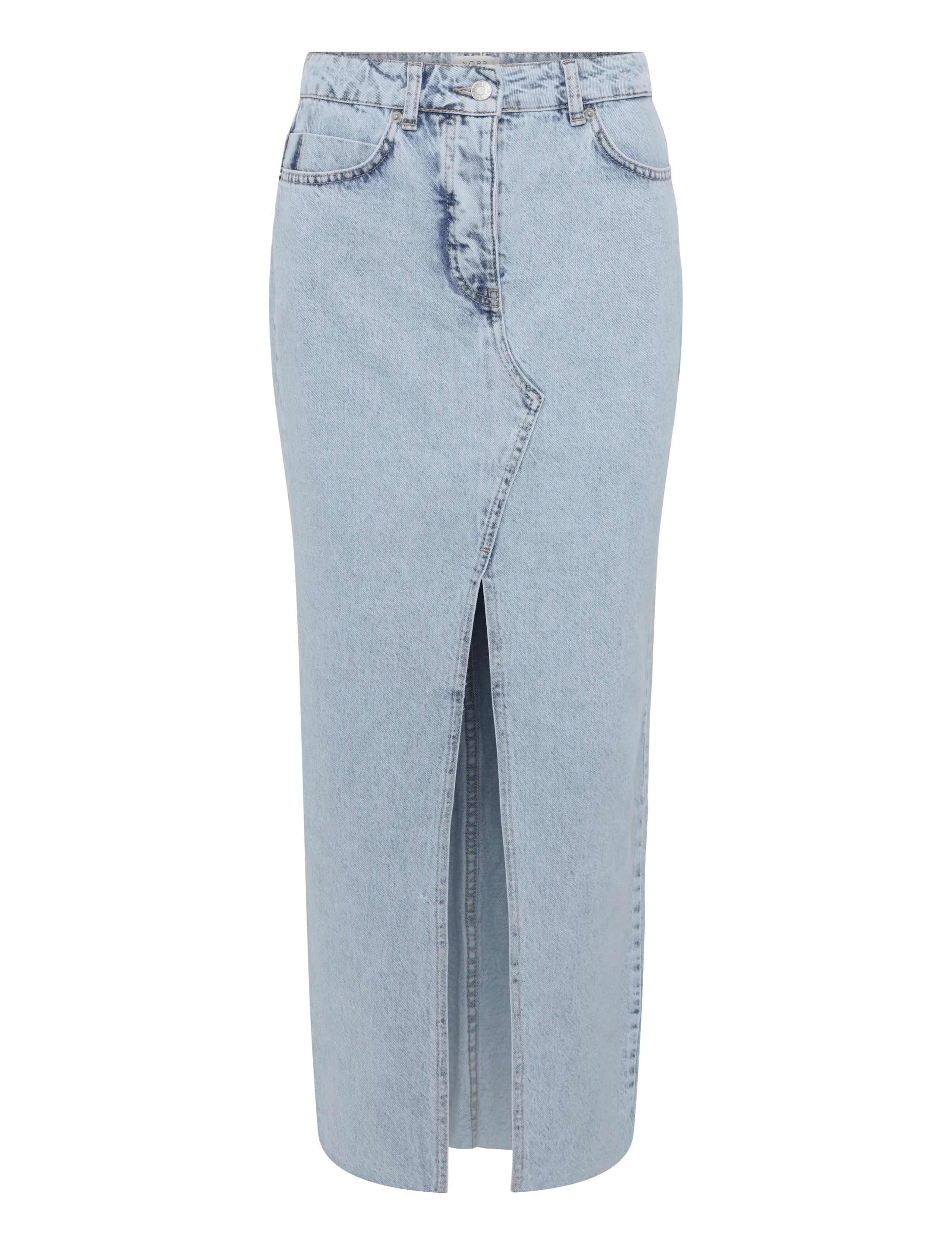 NORR Ninni maxi denim skirt - Denim skirts - BLUE LIGHT WASH / blue