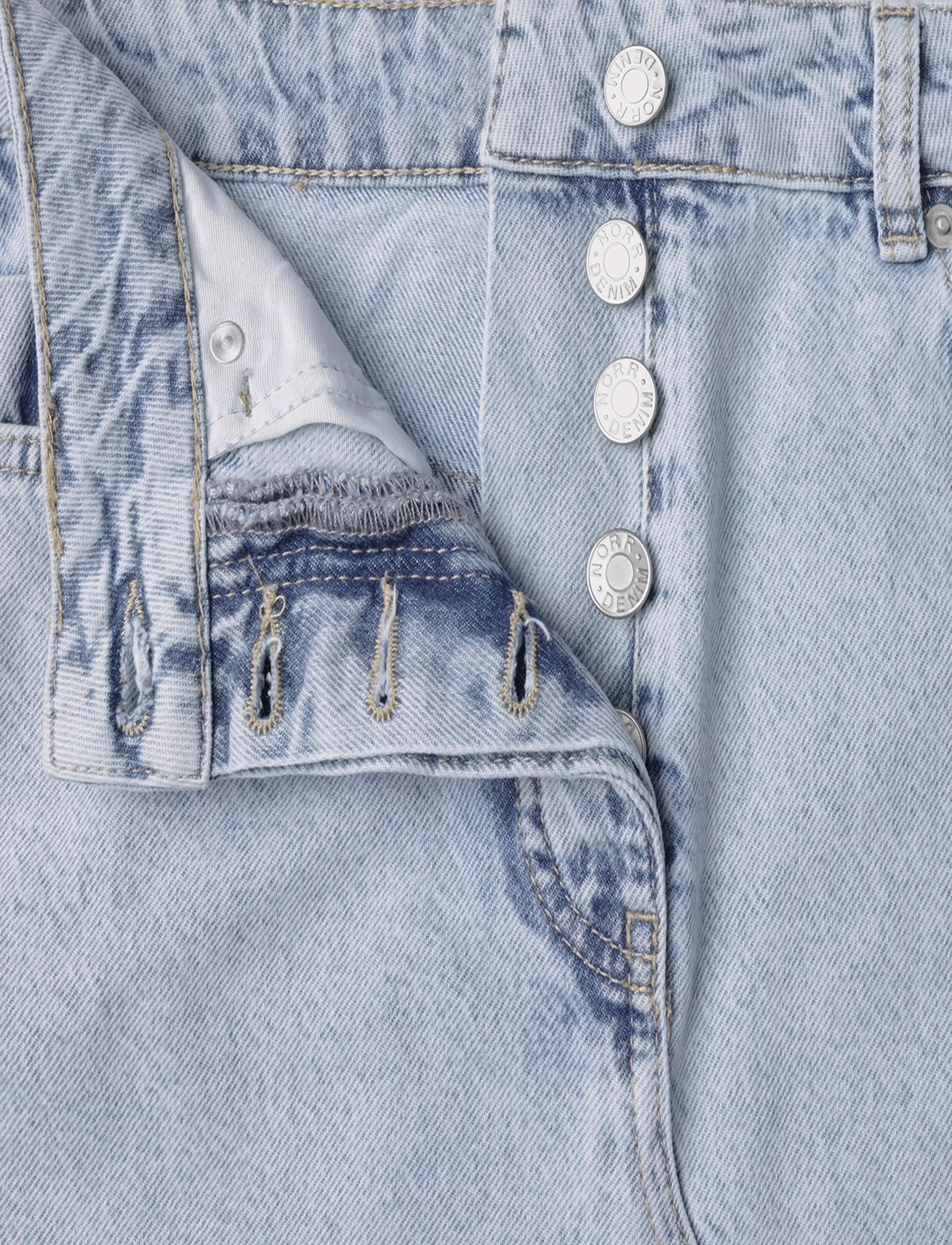 NORR - Ninni maxi denim skirt - denim skirts - blue light wash - 2