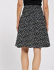 NORR - Opal seersucker skirt - midi skirts - black flower aop - 3