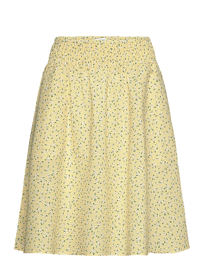 NORR Opal seersucker skirt - Kjolar - LIGHT YELLOW FLOWER AOP / yellow