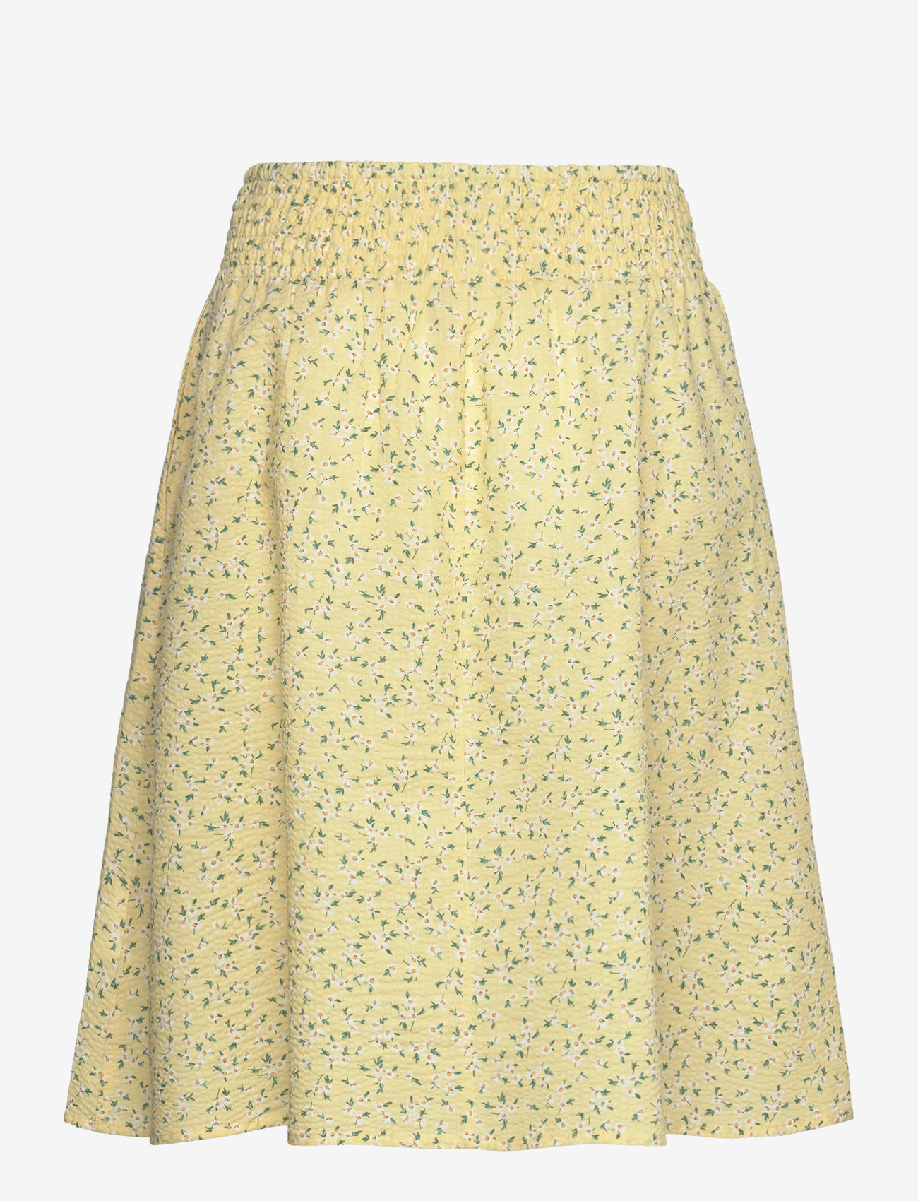 NORR - Opal seersucker skirt - midi nederdele - light yellow flower aop - 2