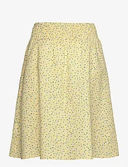 NORR - Opal seersucker skirt - midi skirts - light yellow flower aop - 1