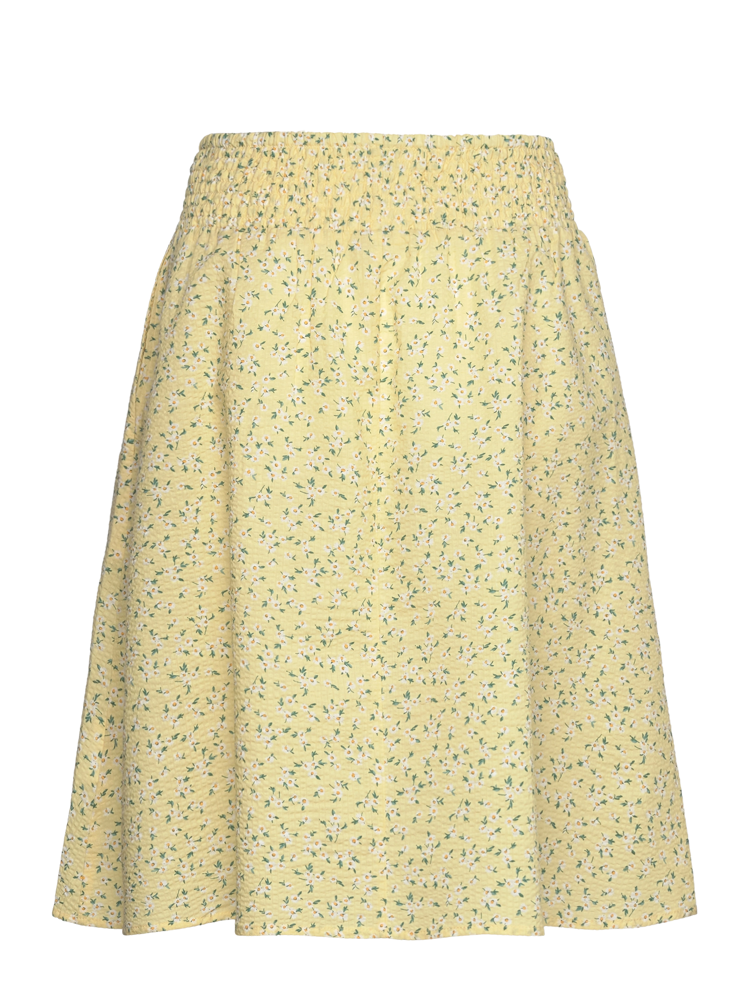 NORR - Opal seersucker skirt - midi nederdele - light yellow flower aop - 2