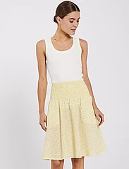 NORR - Opal seersucker skirt - midi skirts - light yellow flower aop - 2