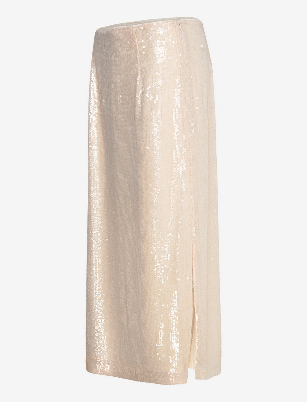 NORR - Sequina skirt - maksiseelikud - off-white - 2