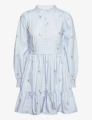NORR - Miluna embroidery dress - sukienki letnie - light blue w. embroidery - 0
