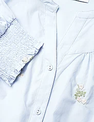 NORR - Miluna embroidery shirt - langermede skjorter - light blue w. embroidery - 5