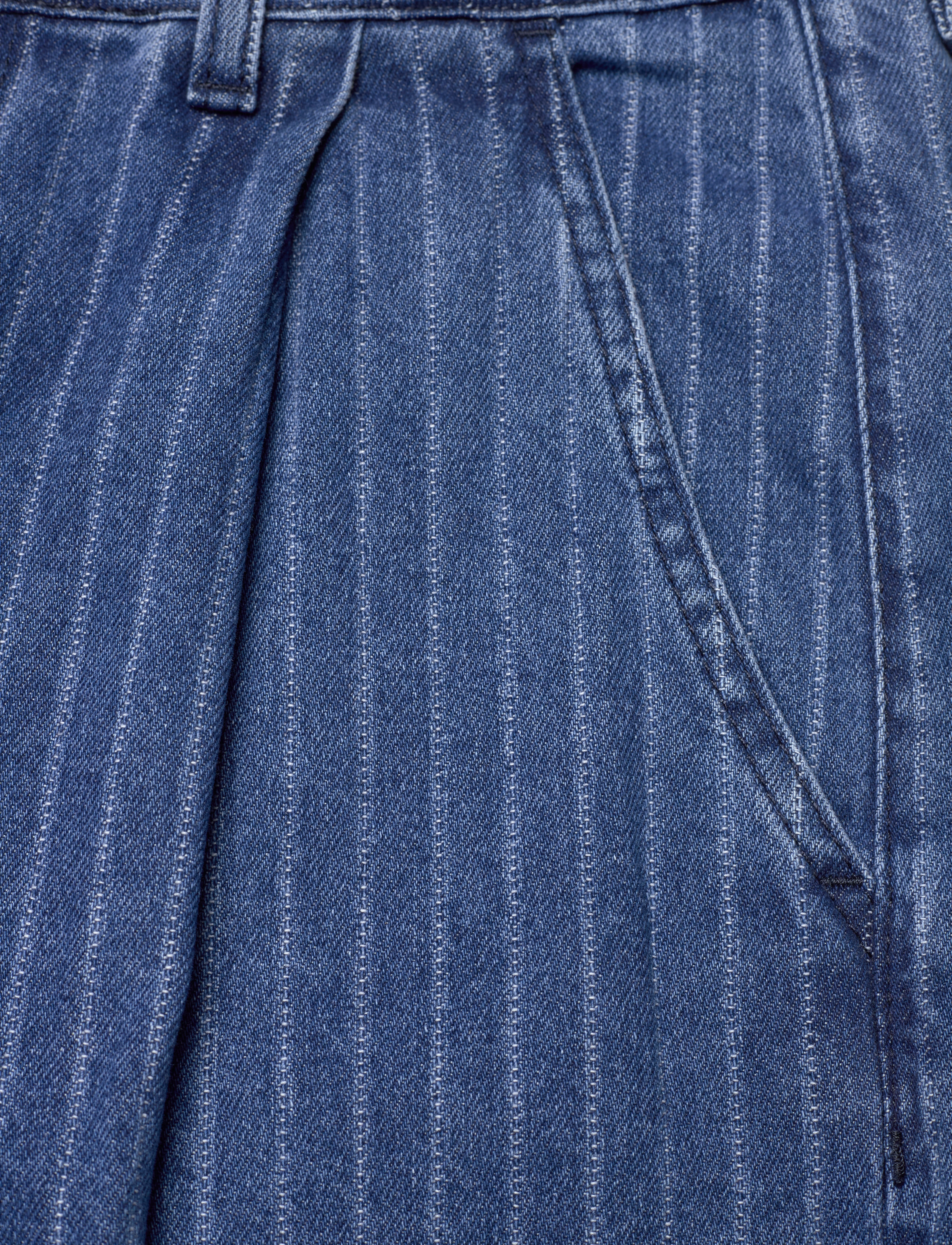 NORR - Kenzie pleat wide jeans - brede jeans - clear blue w. stripes - 2