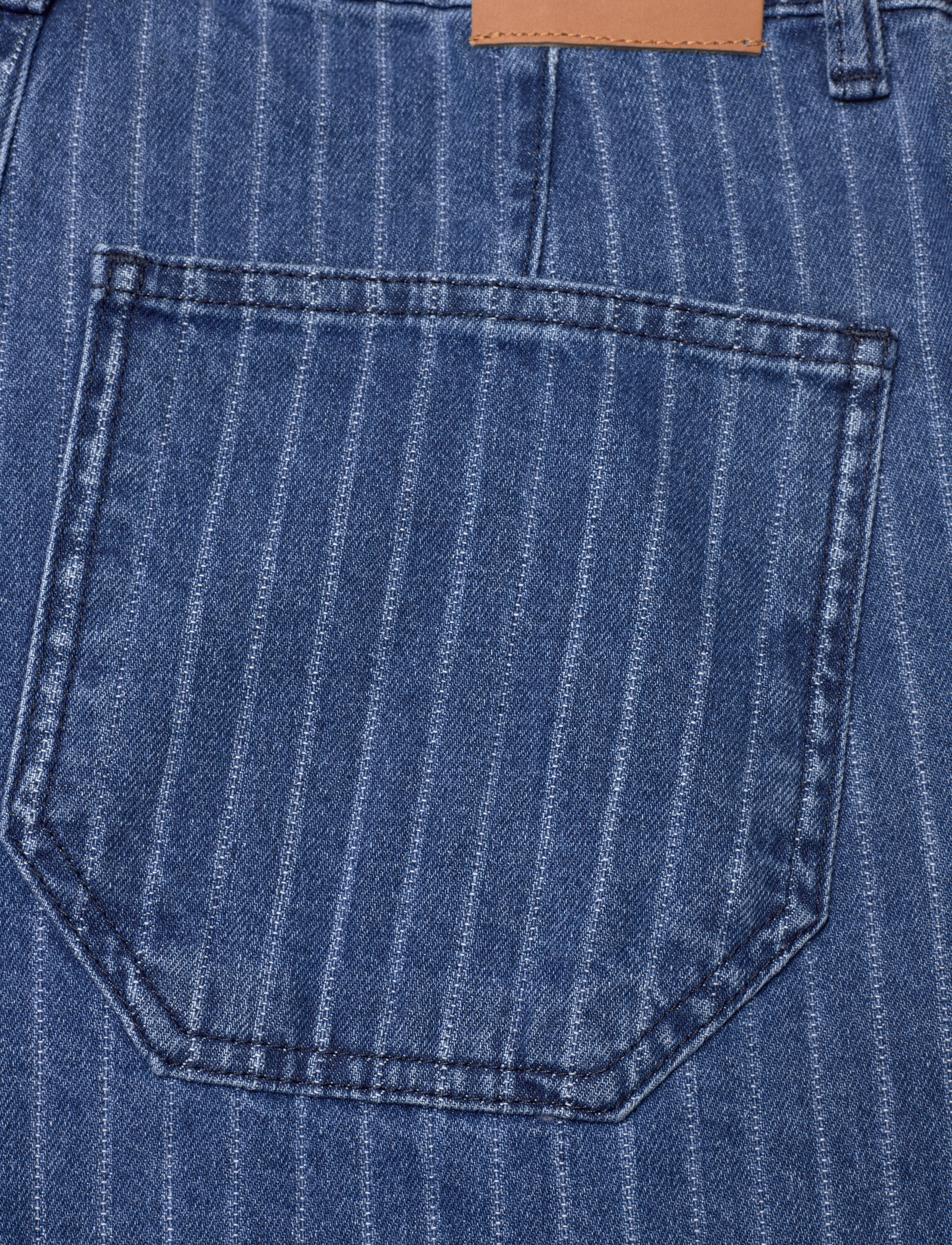 NORR - Kenzie pleat wide jeans - brede jeans - clear blue w. stripes - 4
