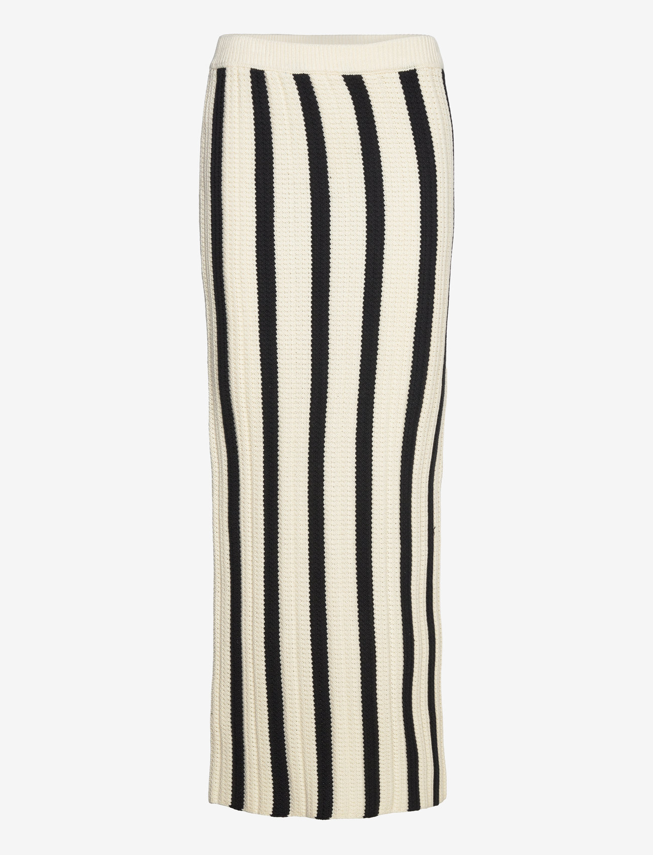NORR - Stilla blocking knit skirt - maxi nederdele - black stripe - 1