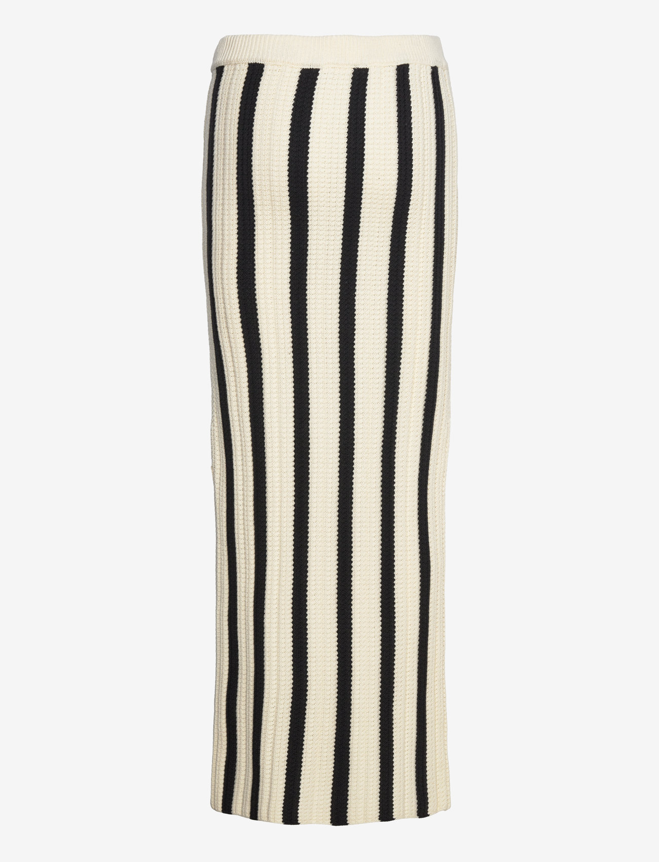 NORR - Stilla blocking knit skirt - maxi nederdele - black stripe - 2