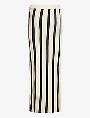 NORR - Stilla blocking knit skirt - maxi skirts - black stripe - 2