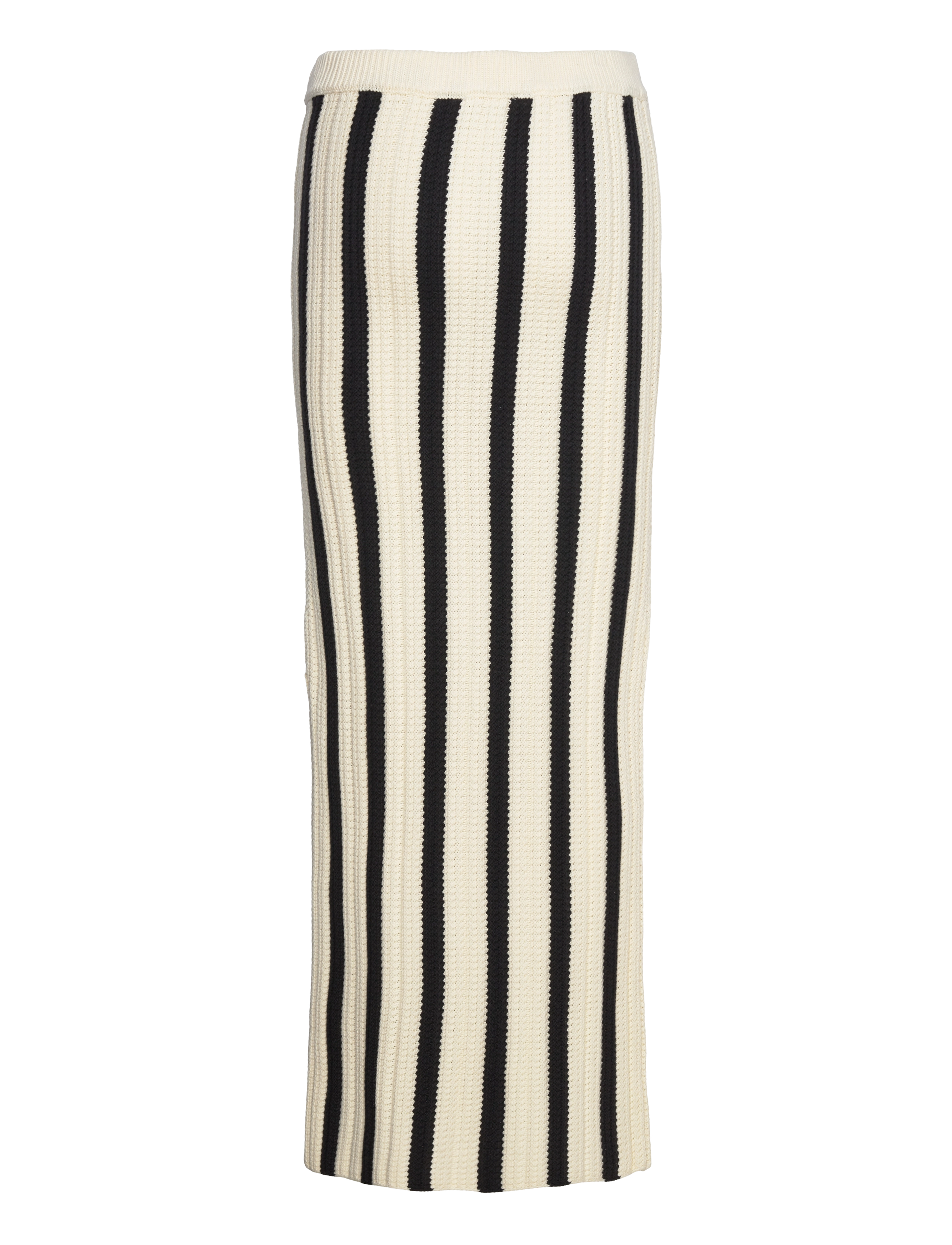 NORR - Stilla blocking knit skirt - maxi nederdele - black stripe - 2