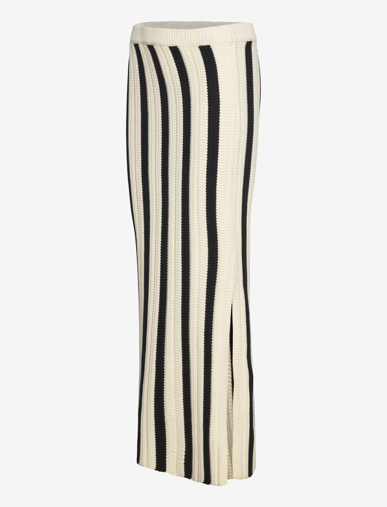 NORR - Stilla blocking knit skirt - maxi nederdele - black stripe - 3