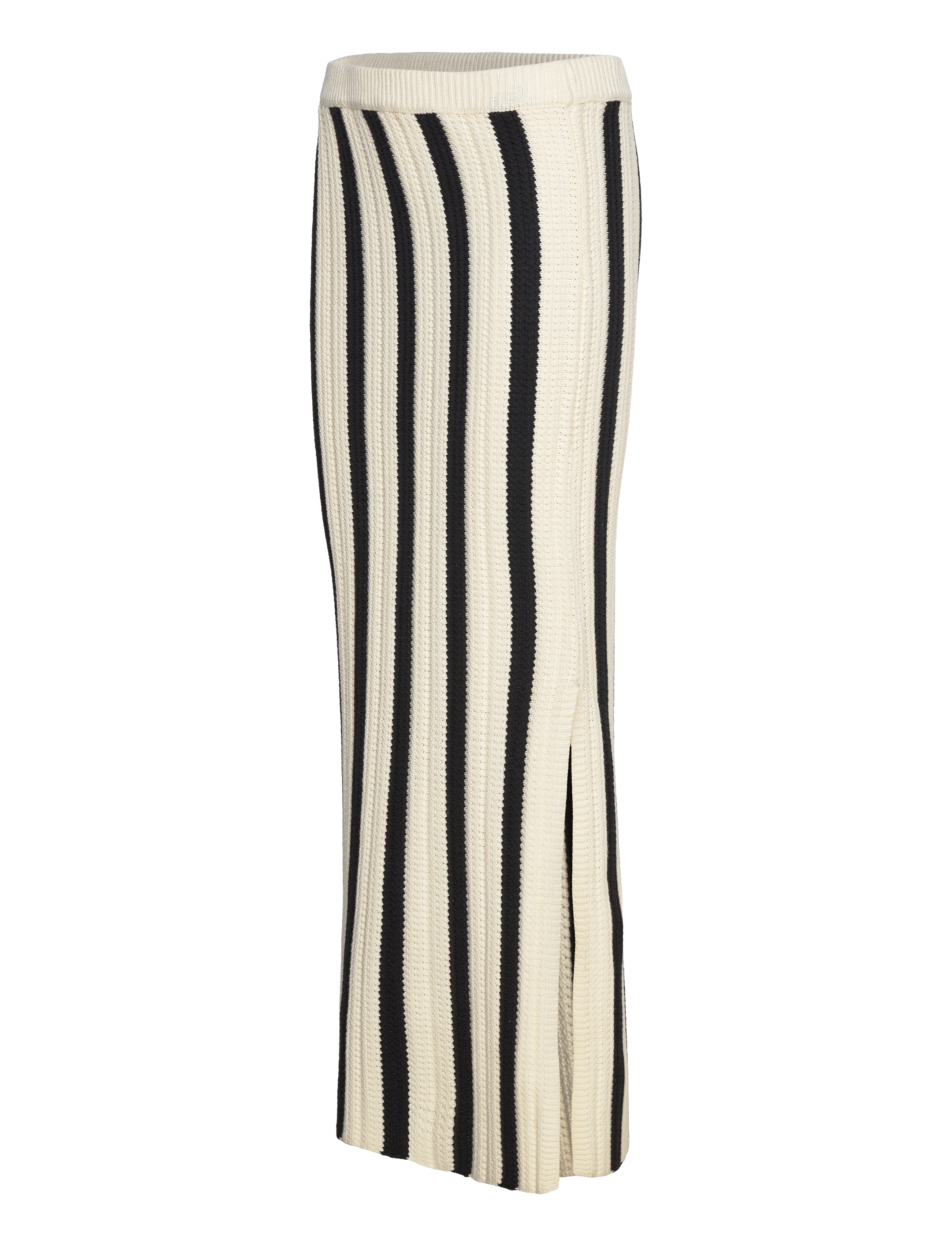 NORR - Stilla blocking knit skirt - maxi nederdele - black stripe - 3