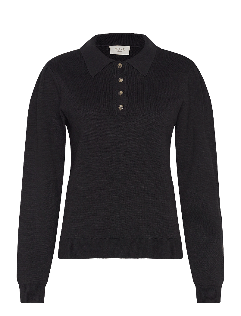 NORR - Als polo knit top - polosärgid - black - 0
