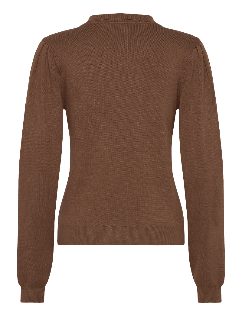 NORR - Als polo knit top - pikéer - walnut - 1