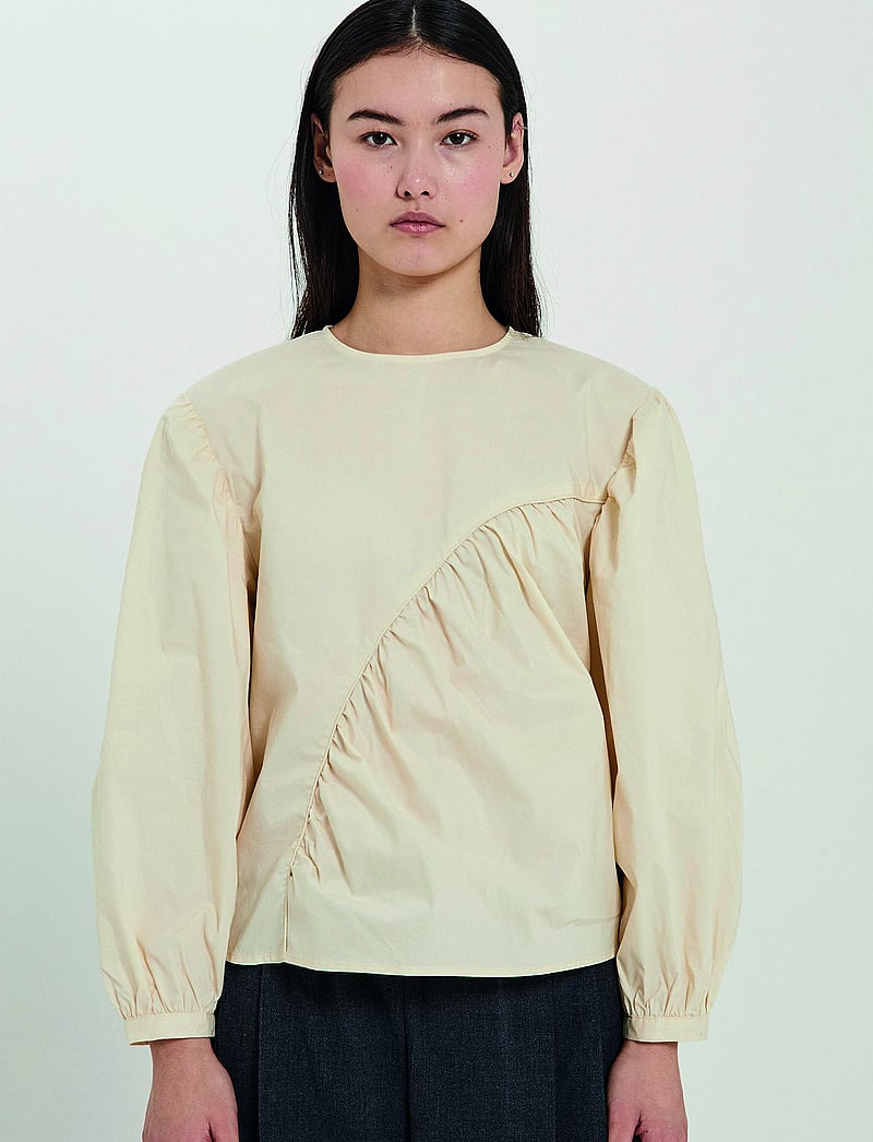 NORR - Cest top - long sleeved blouses - light cream - 0