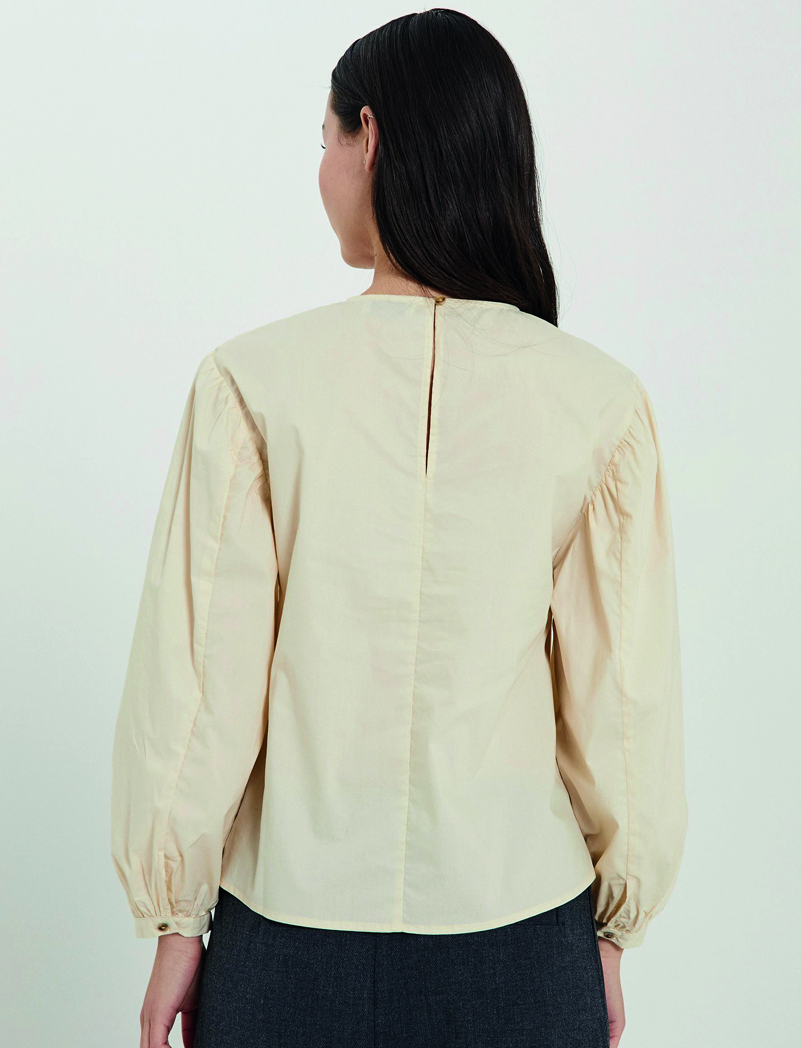 NORR - Cest top - långärmade blusar - light cream - 3