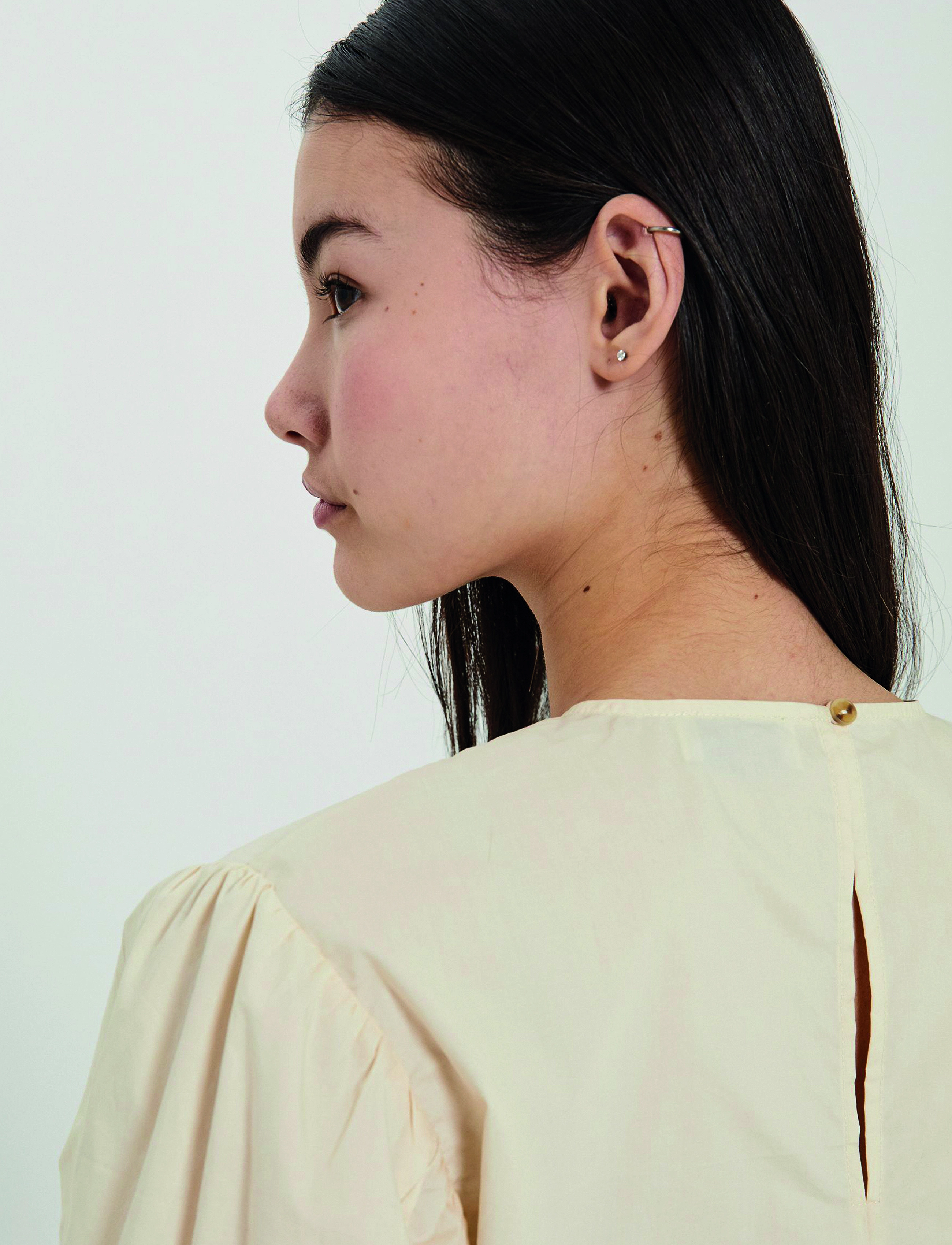 NORR - Cest top - långärmade blusar - light cream - 4