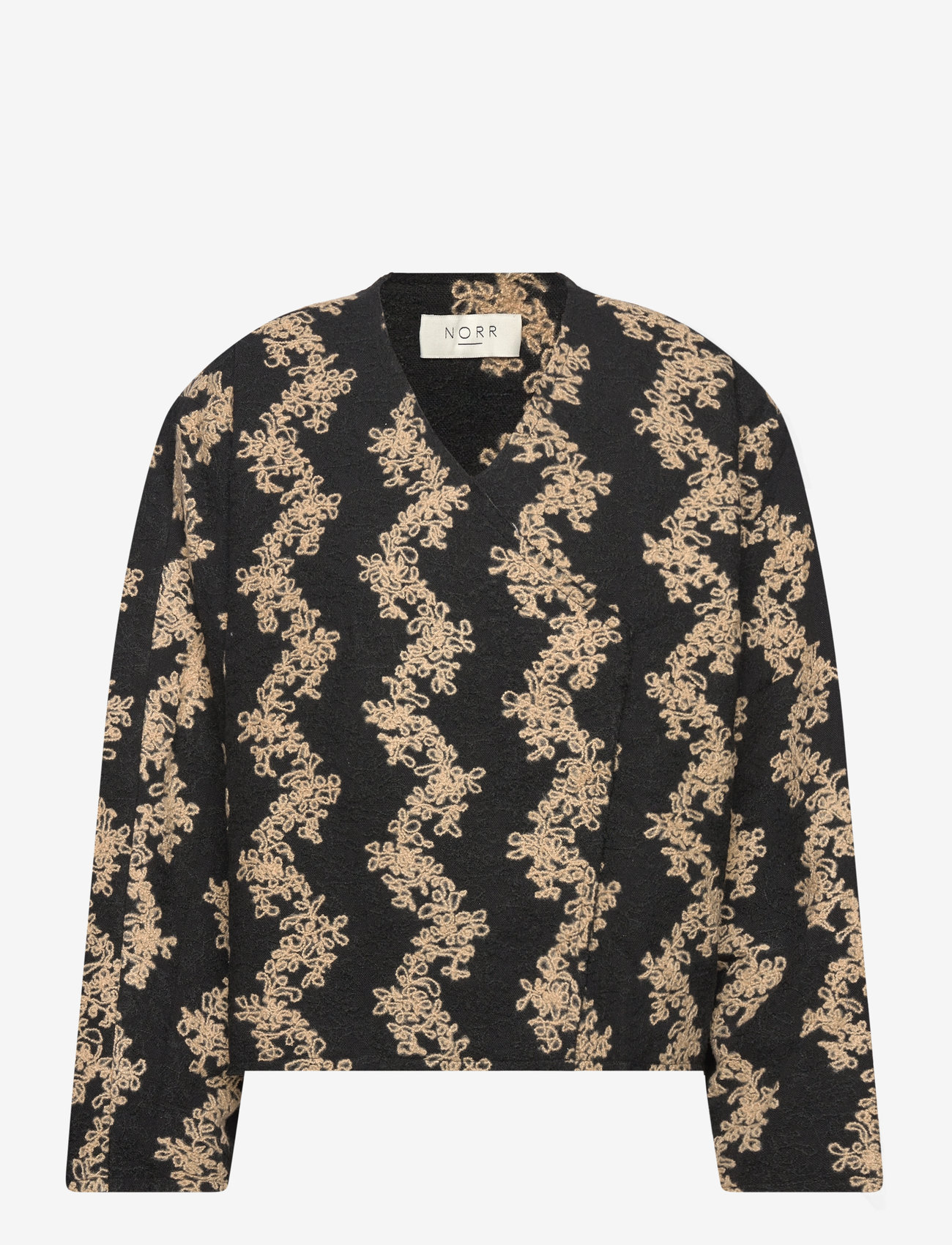 NORR - Flo jacket - bouclé - black/beige - 0