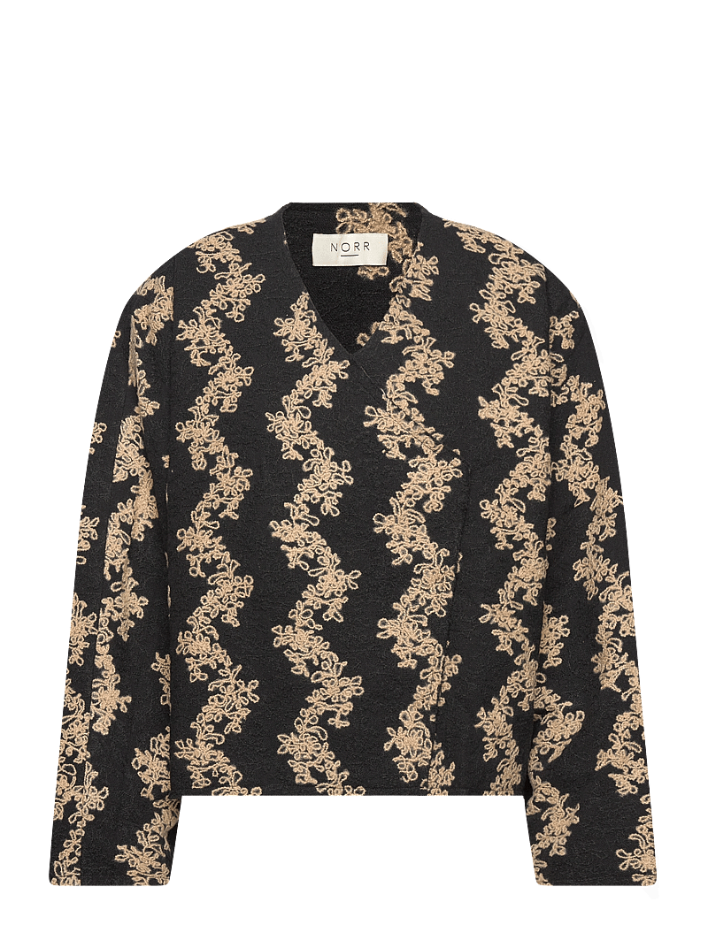 NORR - Flo jacket - bouclés stiilis jakid - black/beige - 0