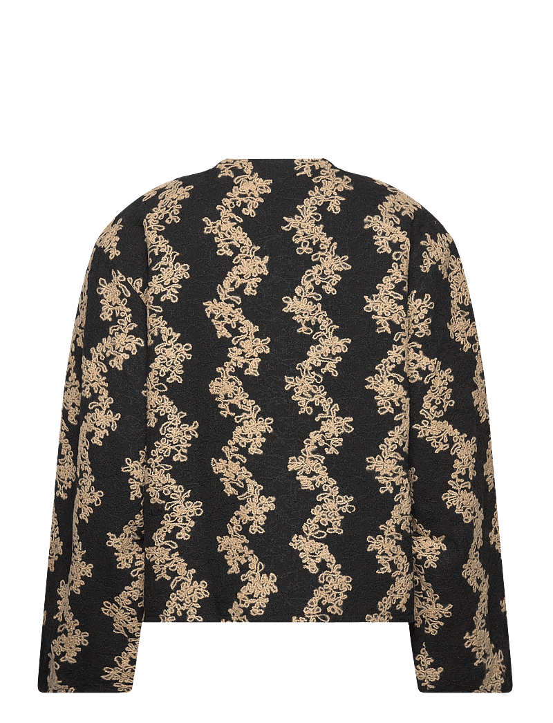 NORR - Flo jacket - bouclés stiilis jakid - black/beige - 1