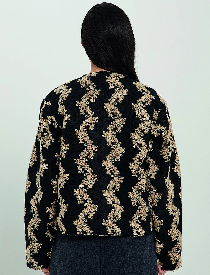 NORR - Flo jacket - bouclés stiilis jakid - black/beige - 2