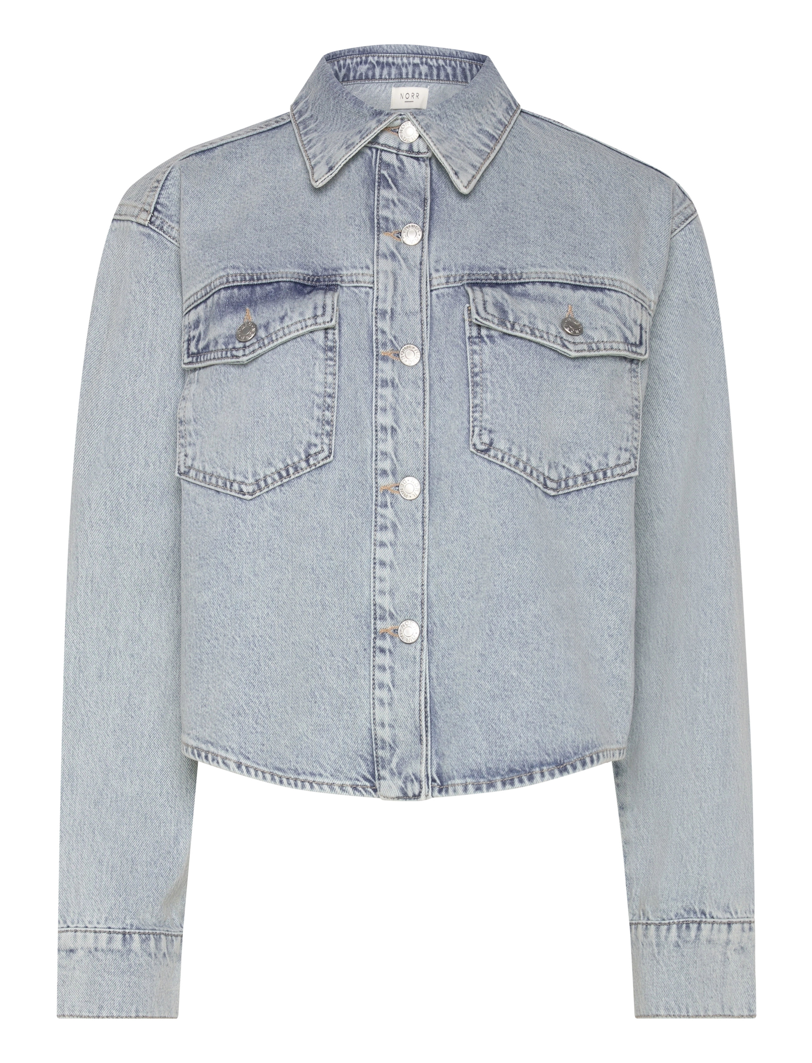NORR Kenzie Kurz Shirt Blau - 36 - Damen