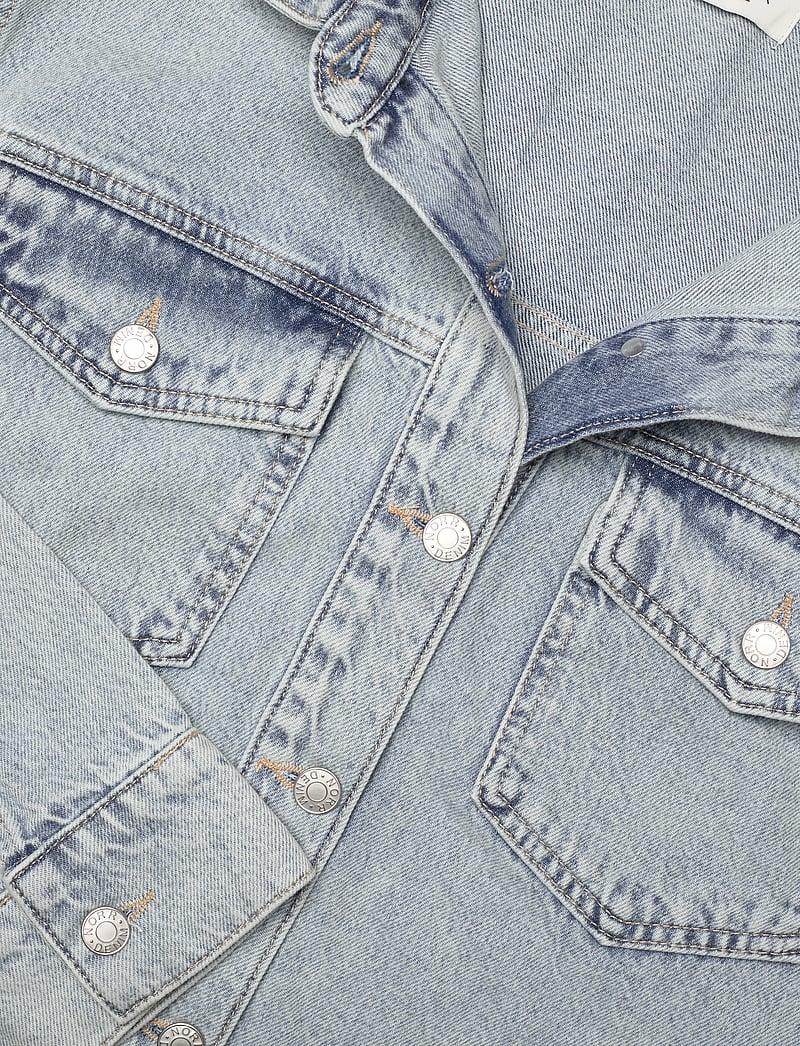 NORR - Kenzie short shirt - denimskjorter - vintage blue wash - 3