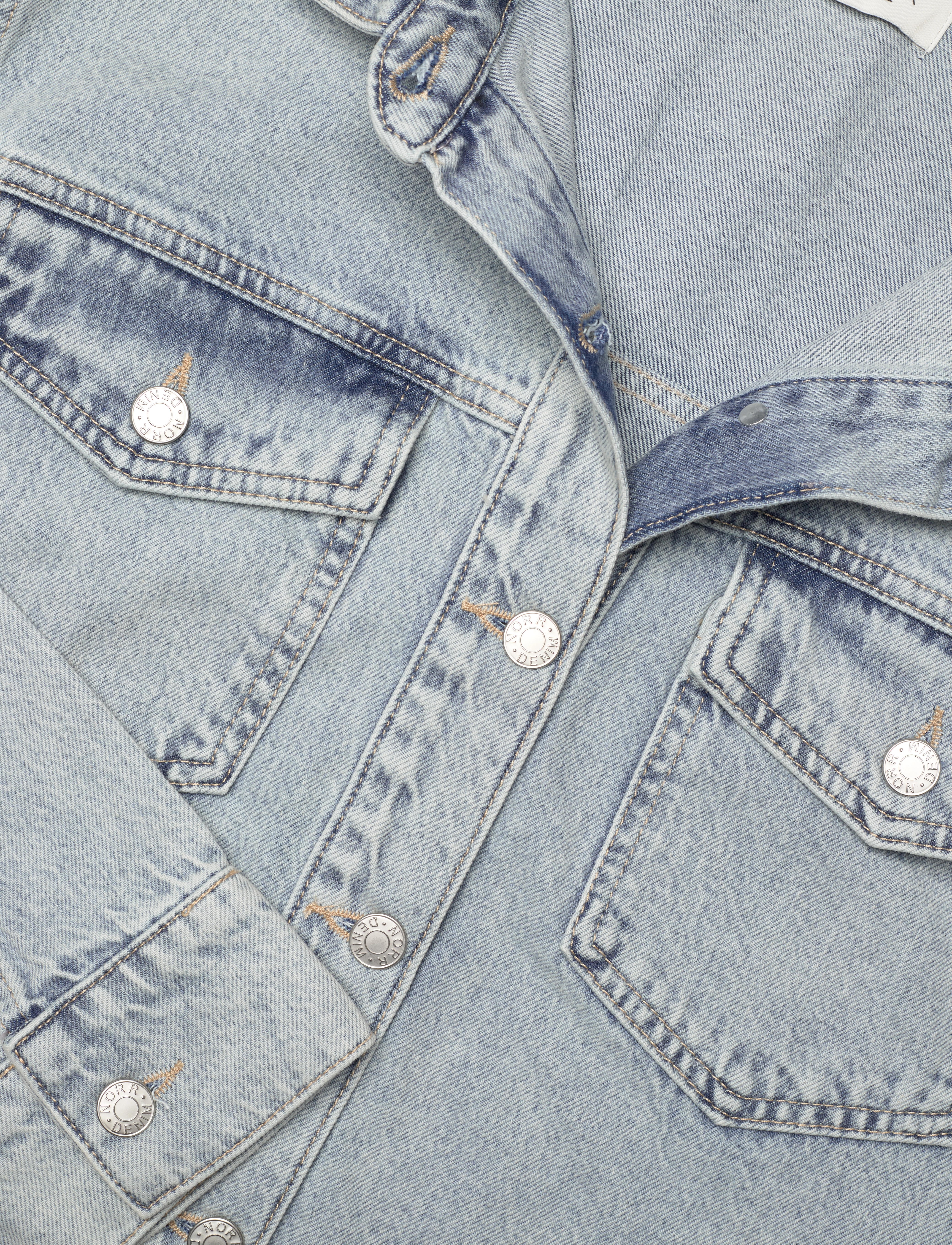NORR - Kenzie short shirt - denimskjorter - vintage blue wash - 3