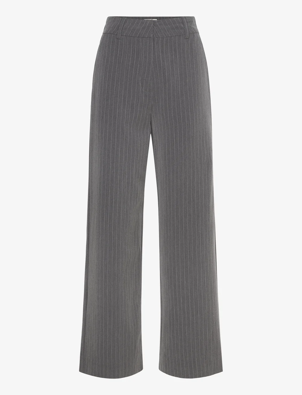 NORR - Neo pinstripe pants - plačios kelnės - grey pinstripe - 0