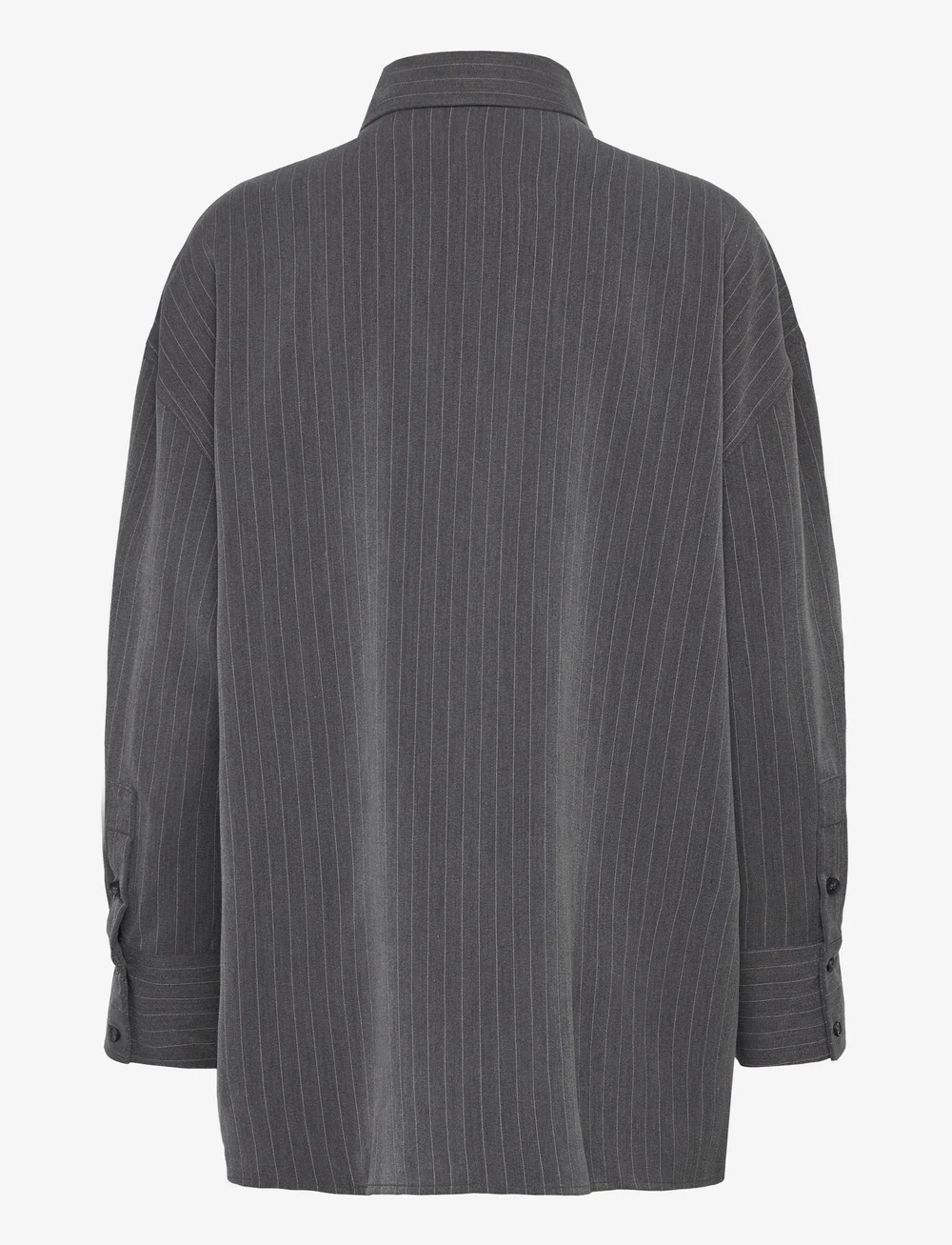 NORR - Neo pinstripe shirt - långärmade skjortor - grey pinstripe - 1