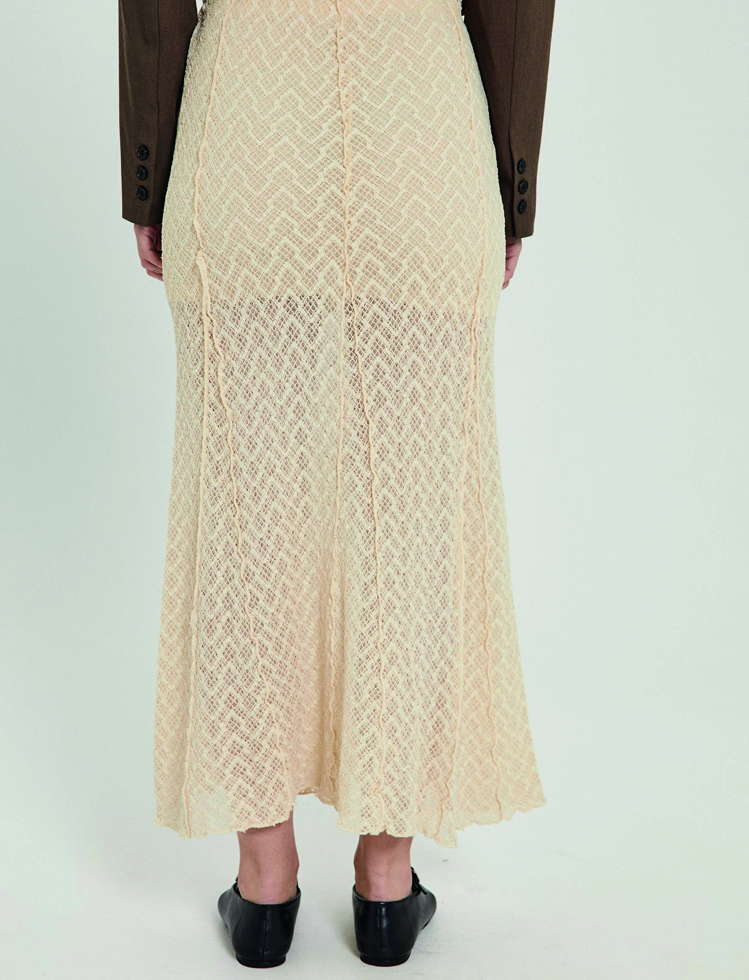 NORR - Rosalina skirt - strikkede skjørt - light cream - 3