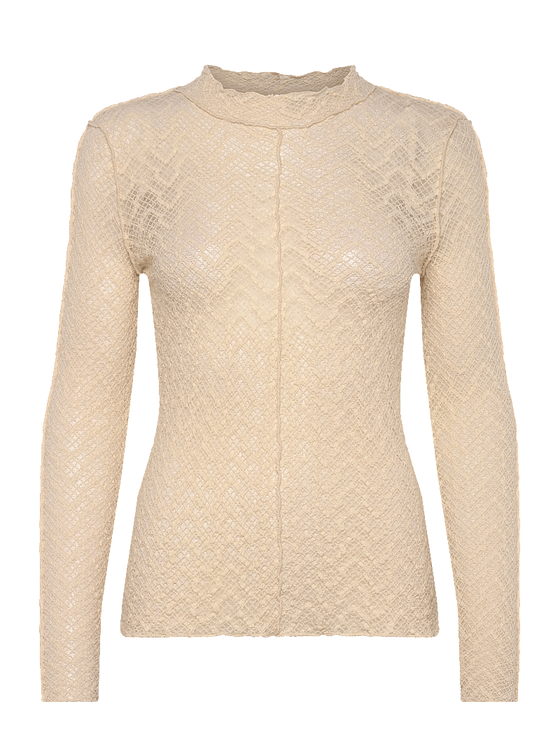 NORR - Rosalina top - långärmade toppar - light cream - 0