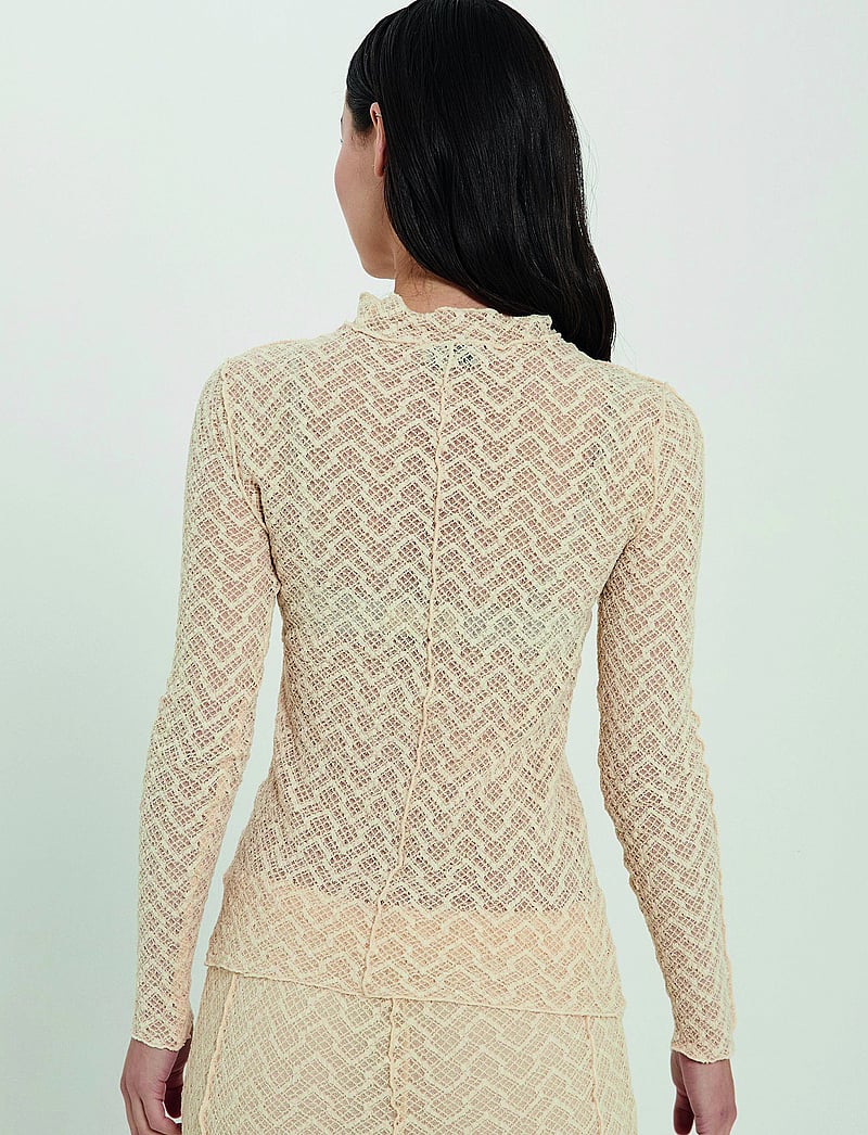 NORR - Rosalina top - långärmade toppar - light cream - 2