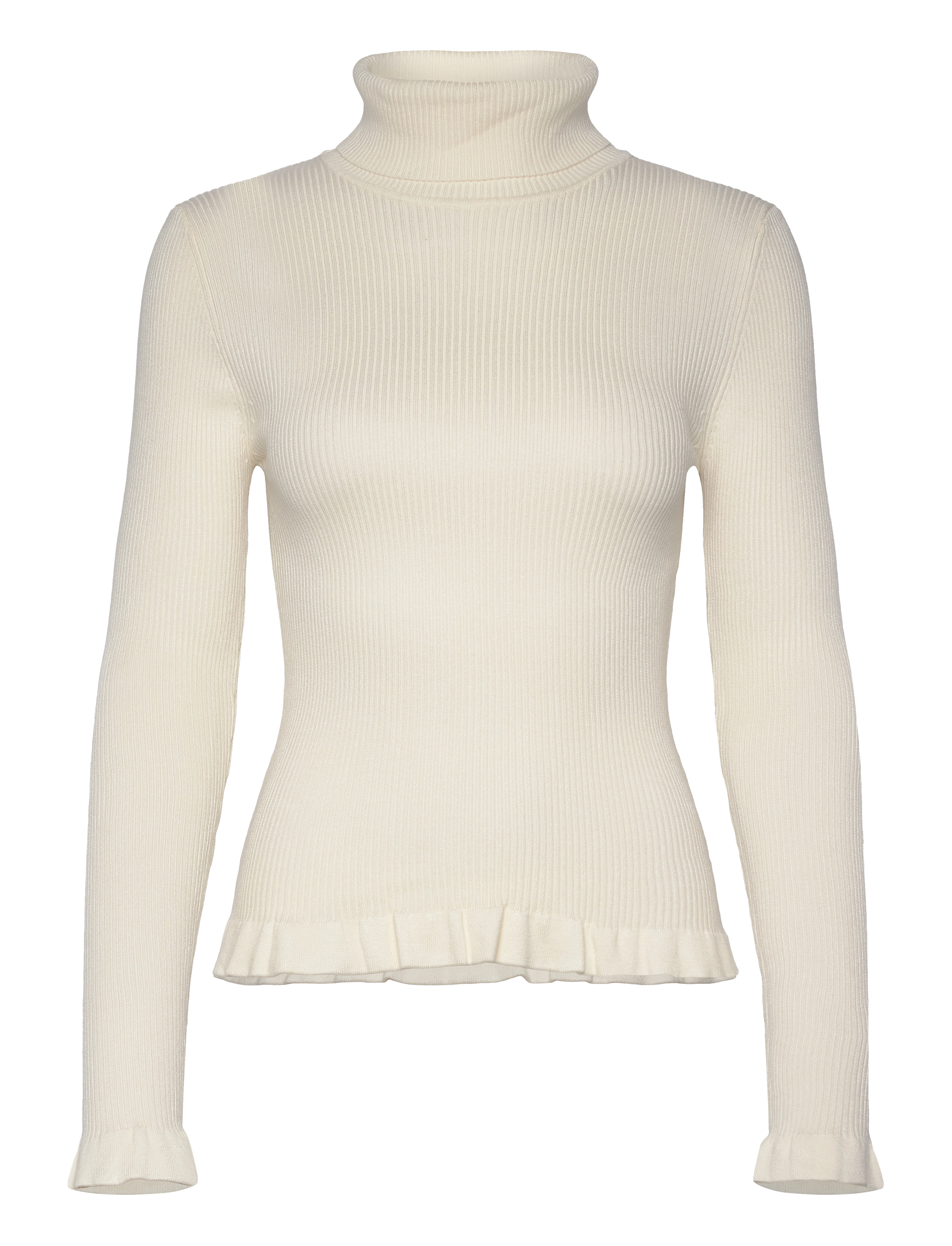 NORR Sherry frill knit top - Kleidung - OFF-WHITE / cream