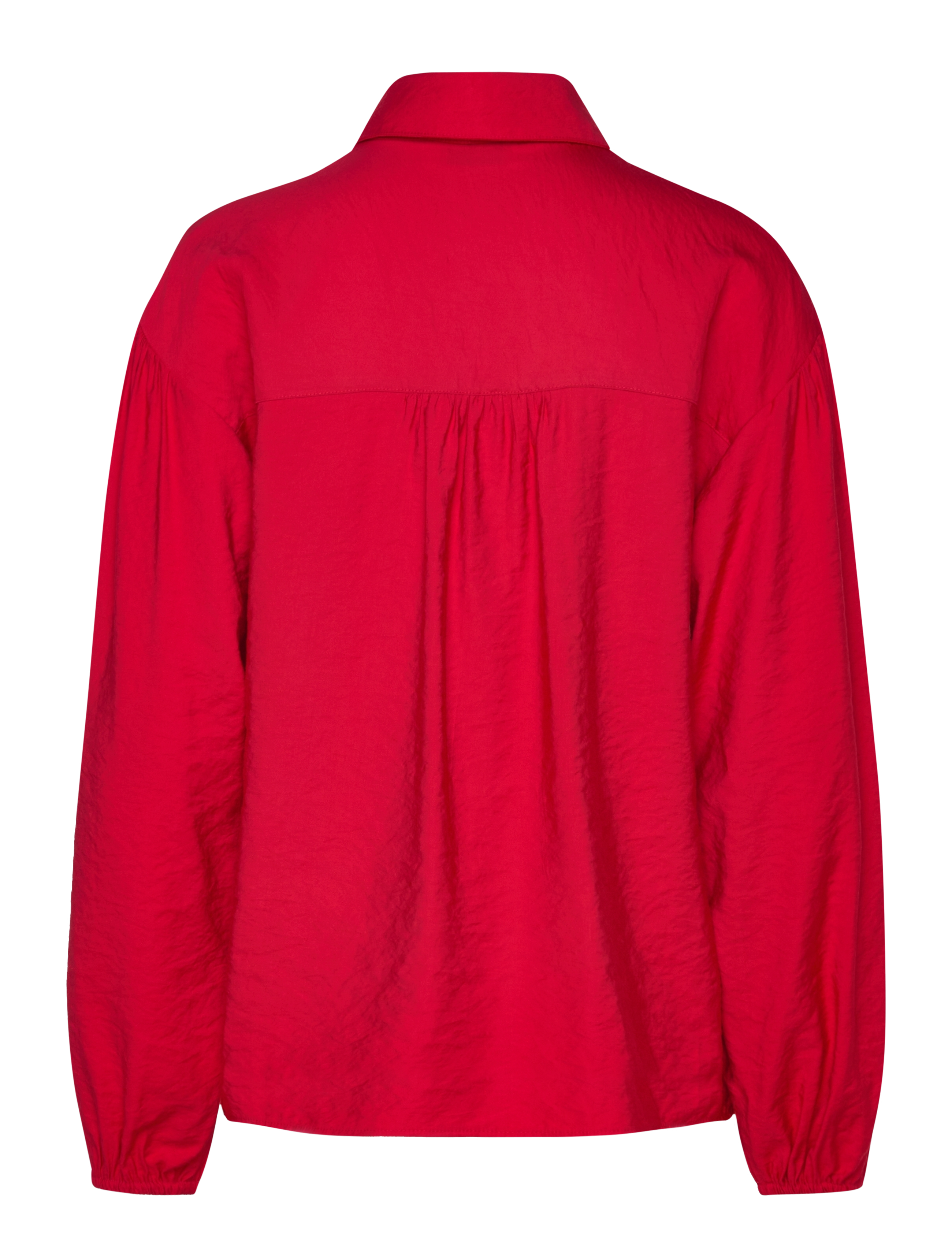 NORR - Bambo LS top - long-sleeved blouses - red - 2