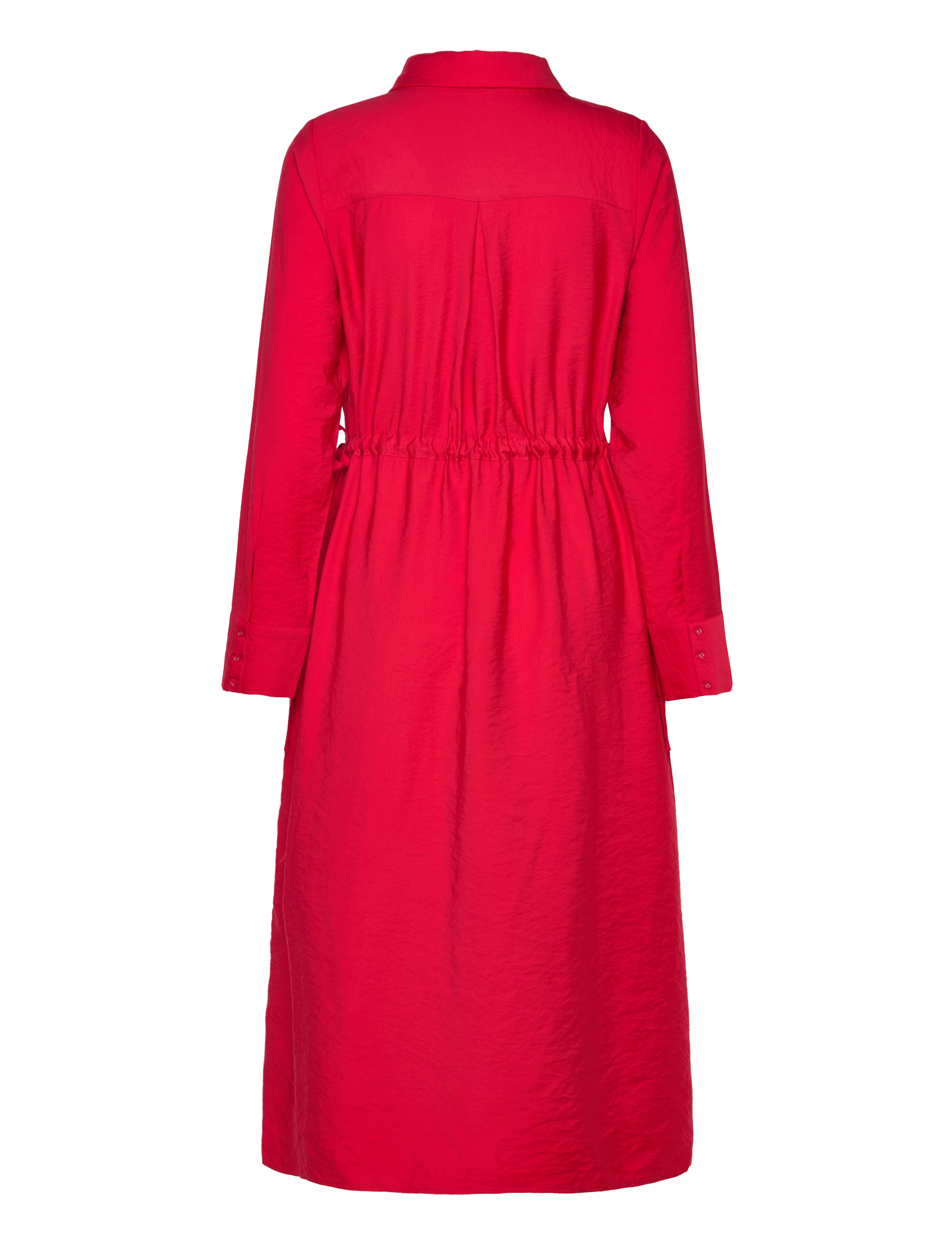 NORR - Bambo shirt dress - skjortekjoler - red - 1