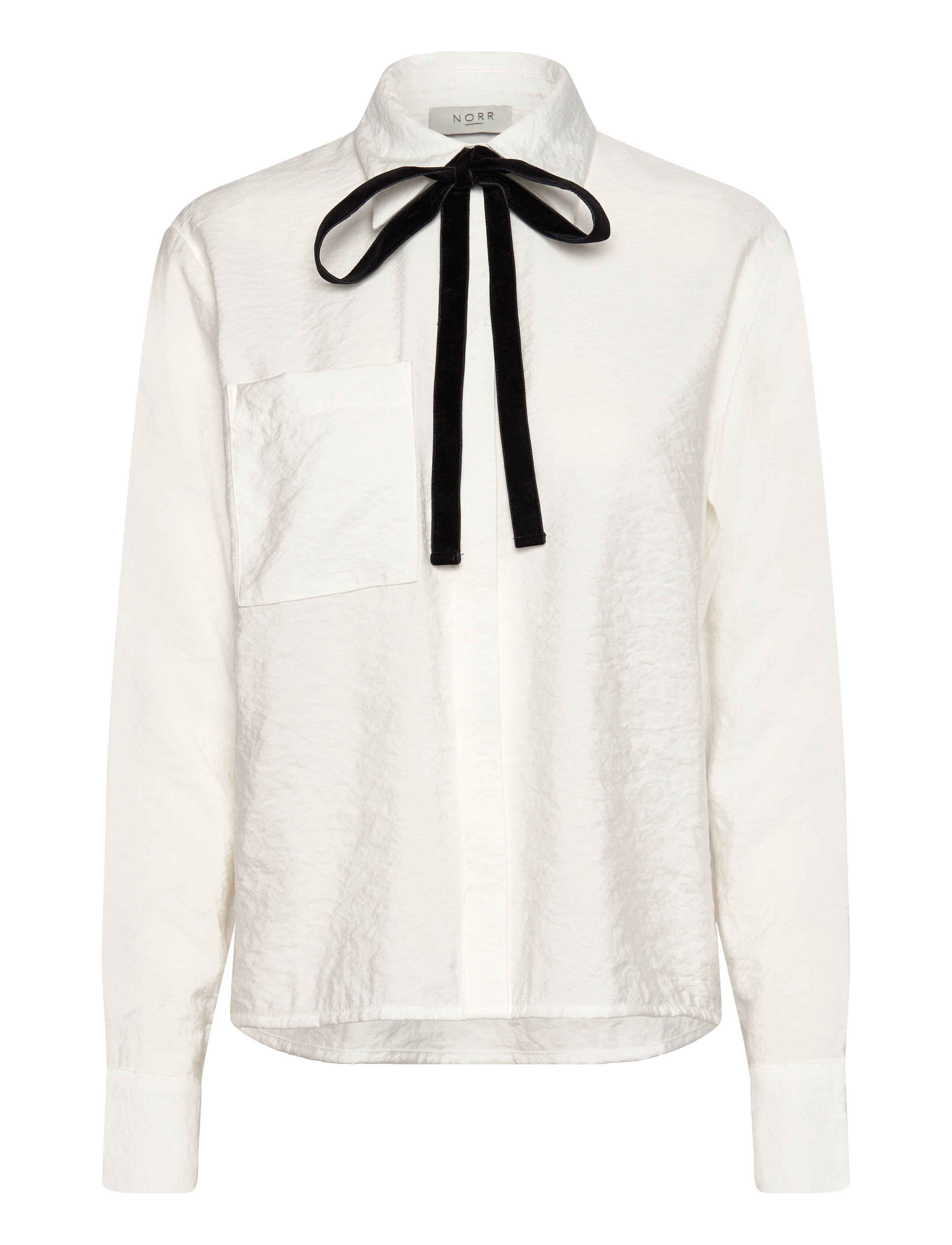NORR Bambo tie shirt - Kleidung - OFF-WHITE / cream