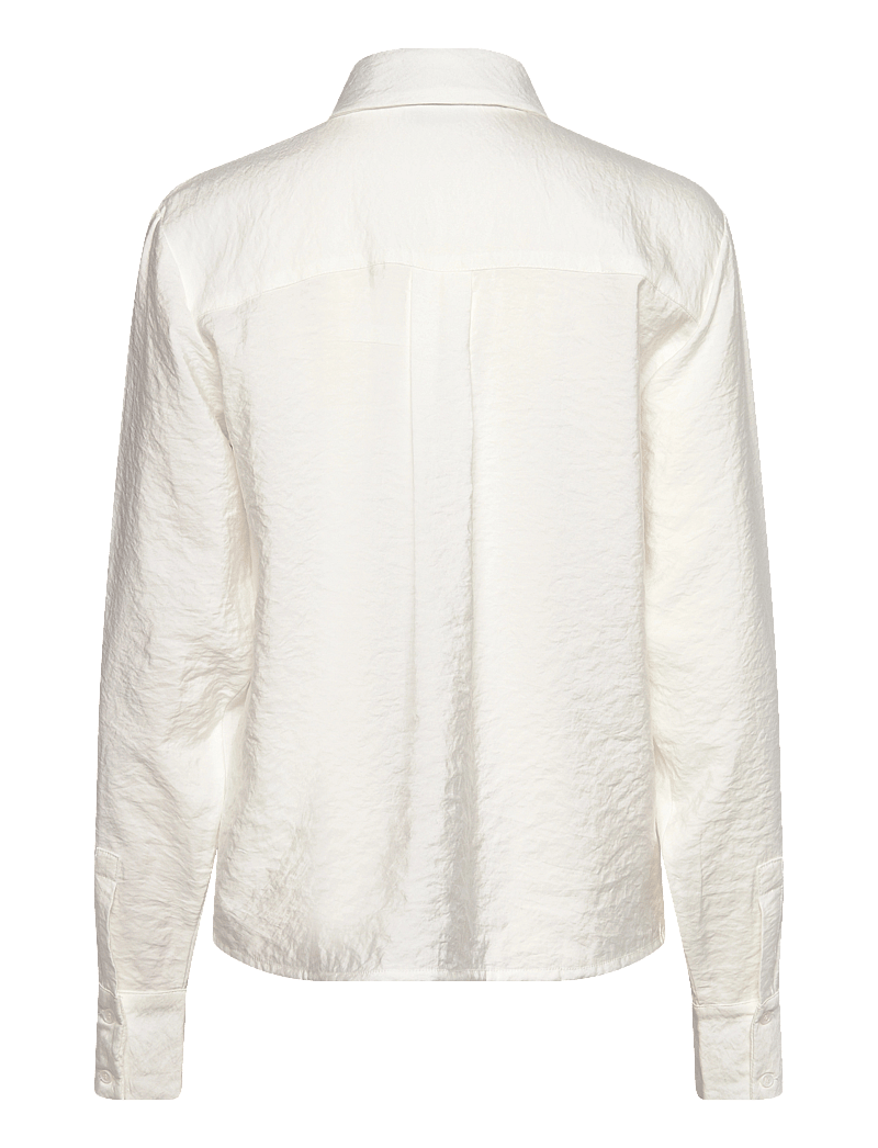 NORR - Bambo tie shirt - långärmade skjortor - off-white - 1