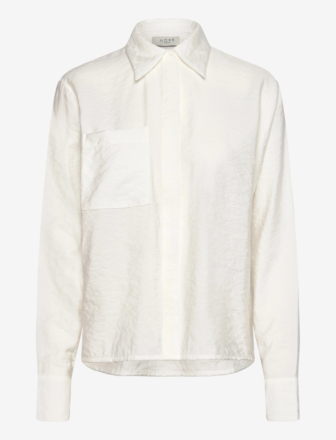 NORR - Bambo tie shirt - langärmlige hemden - off-white - 2