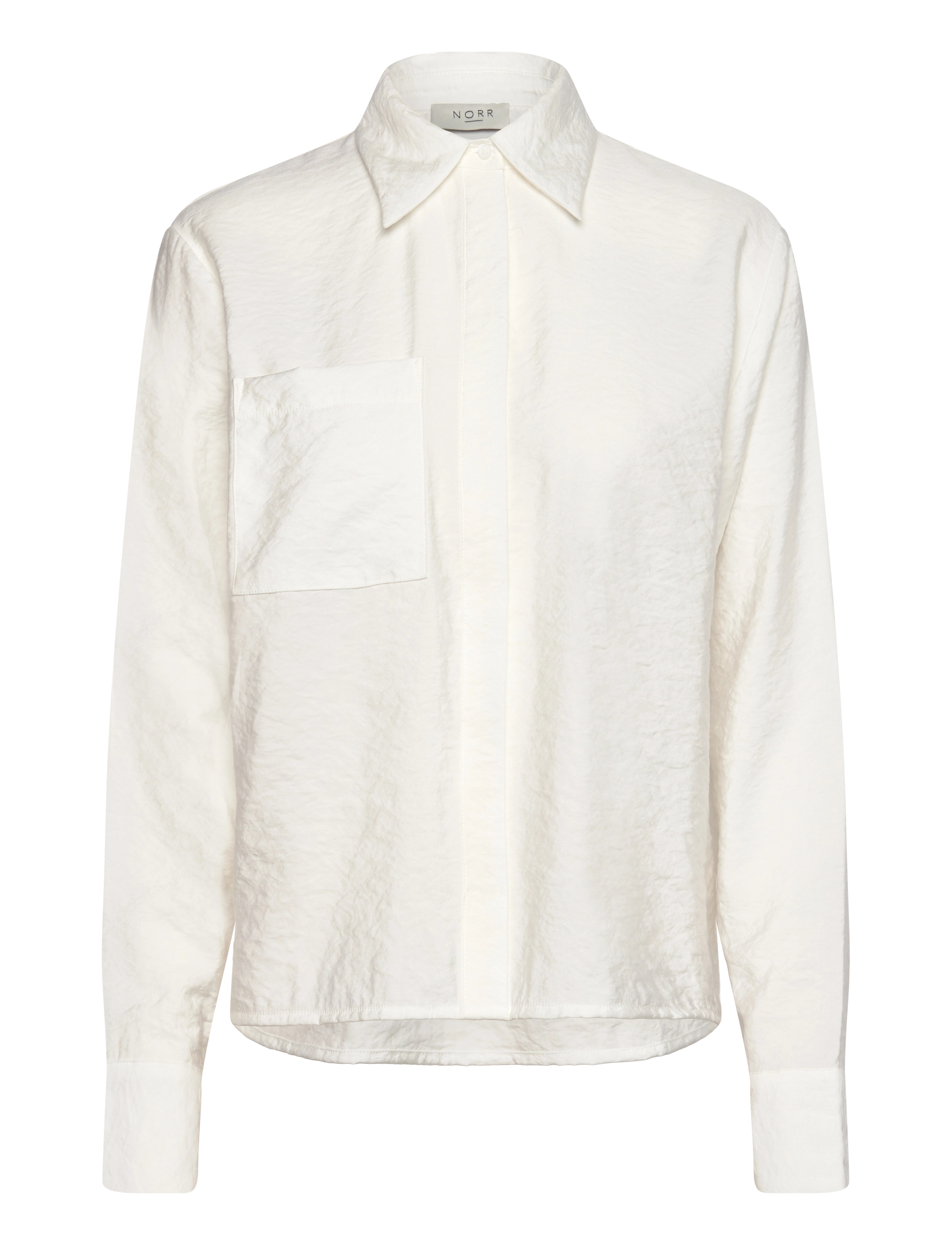 NORR - Bambo tie shirt - langärmlige hemden - off-white - 2