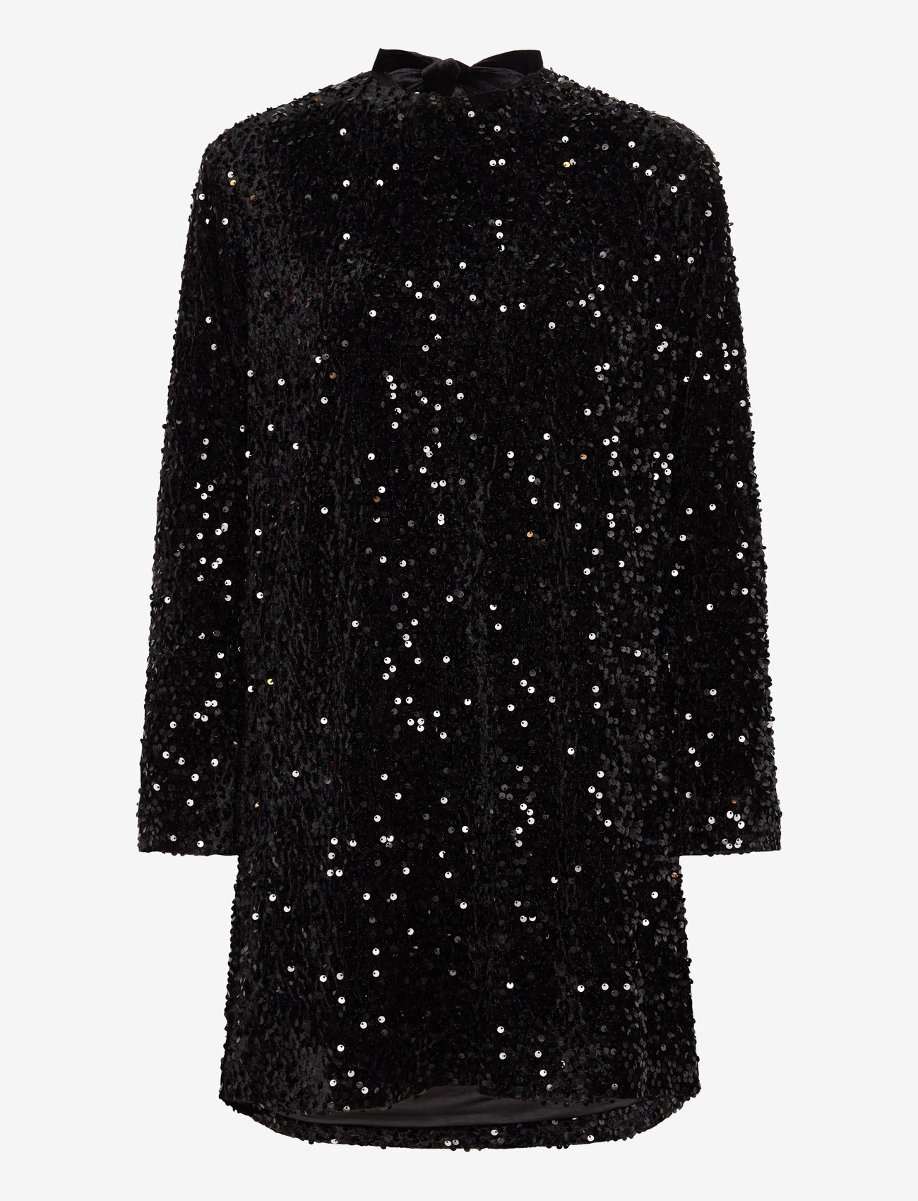 NORR - Milan LS dress - pailletkjoler - black - 0