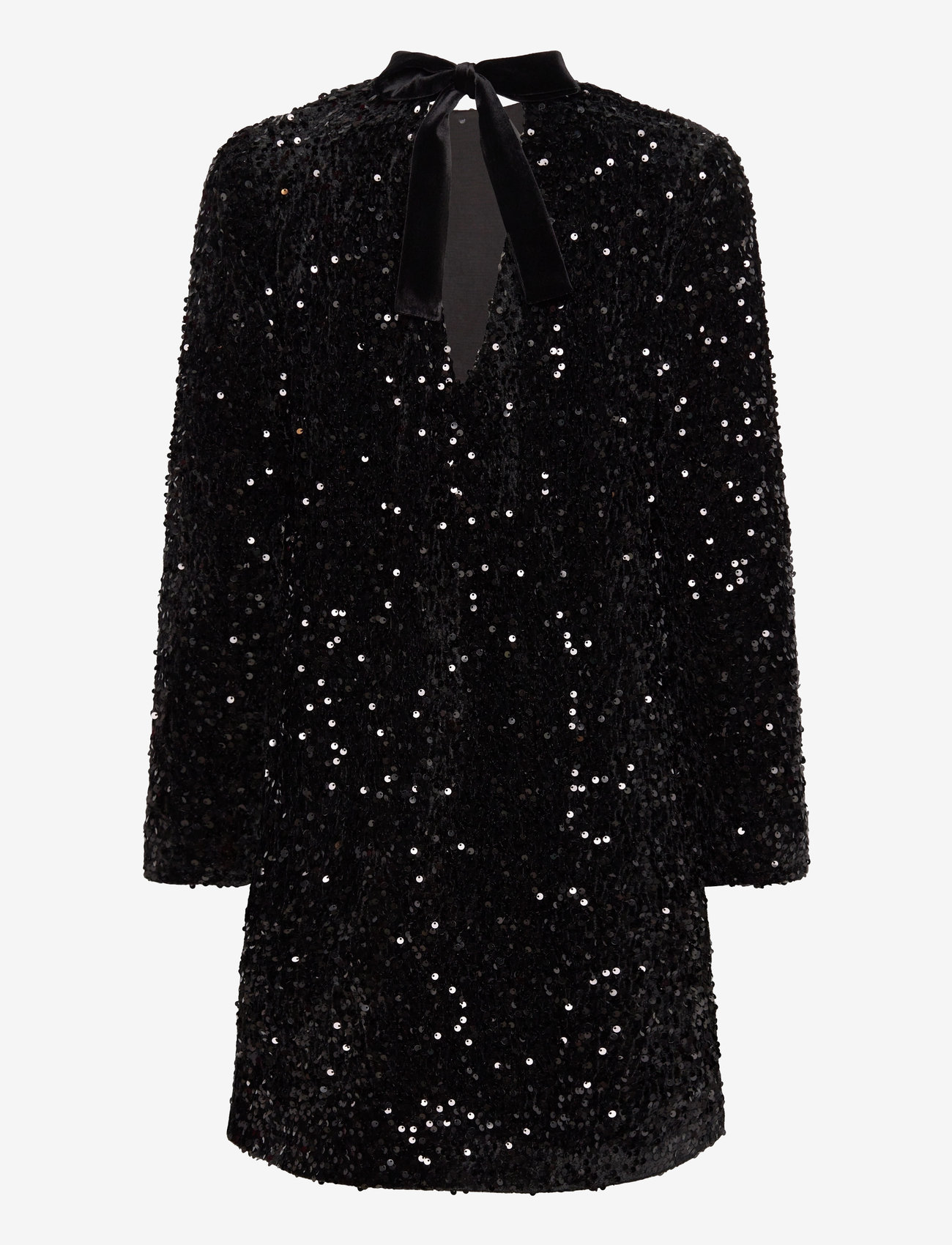 NORR - Milan LS dress - pailletkjoler - black - 1
