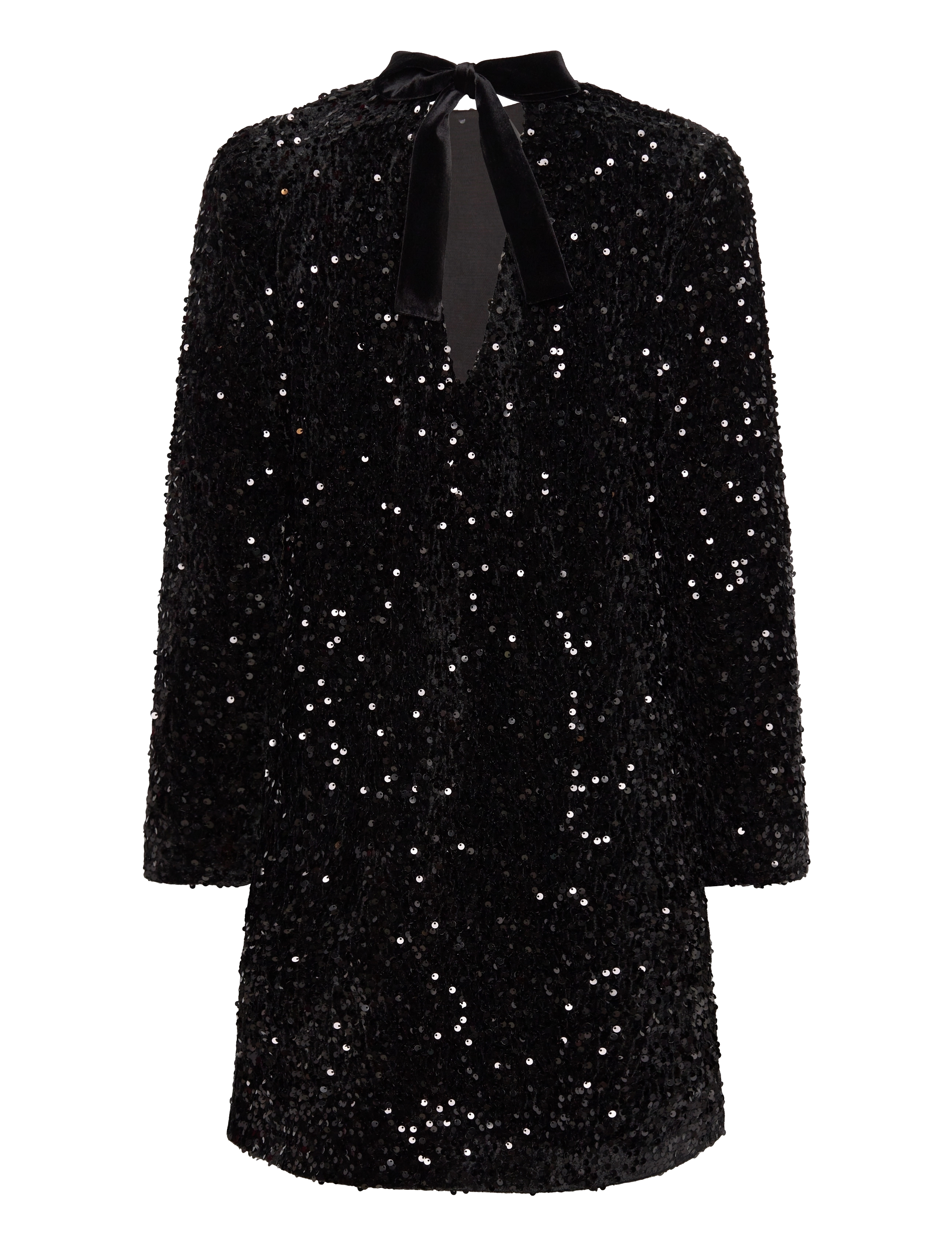 NORR - Milan LS dress - pailletkjoler - black - 1